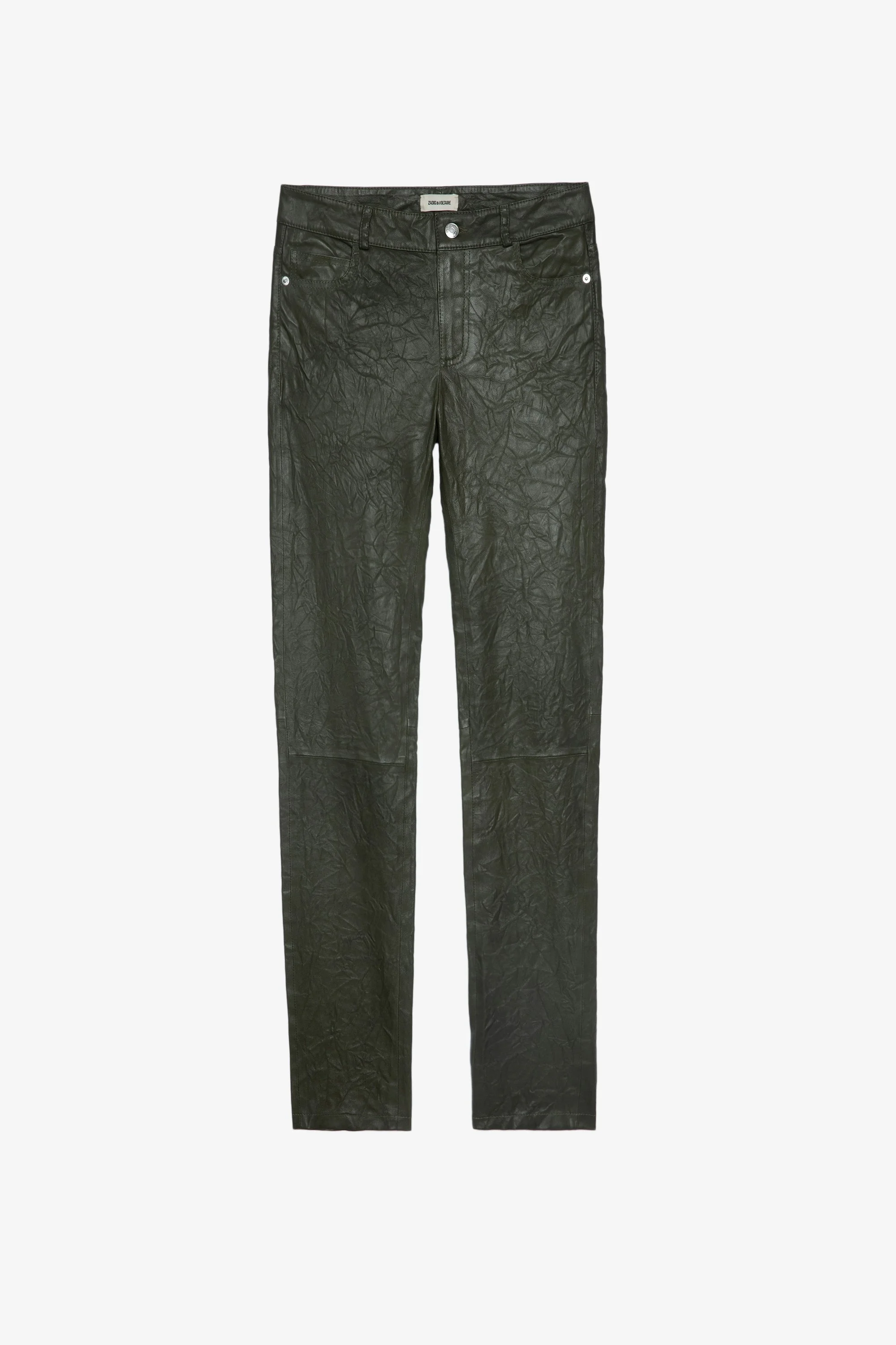 Phlame Crinkled Leather Pants - 1