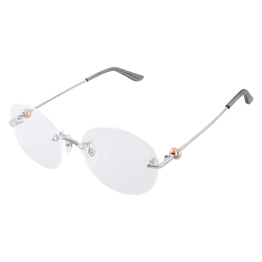 Cartier Trinity Demo Oval Ladies Eyeglasses CT0376O 002 56 - 3