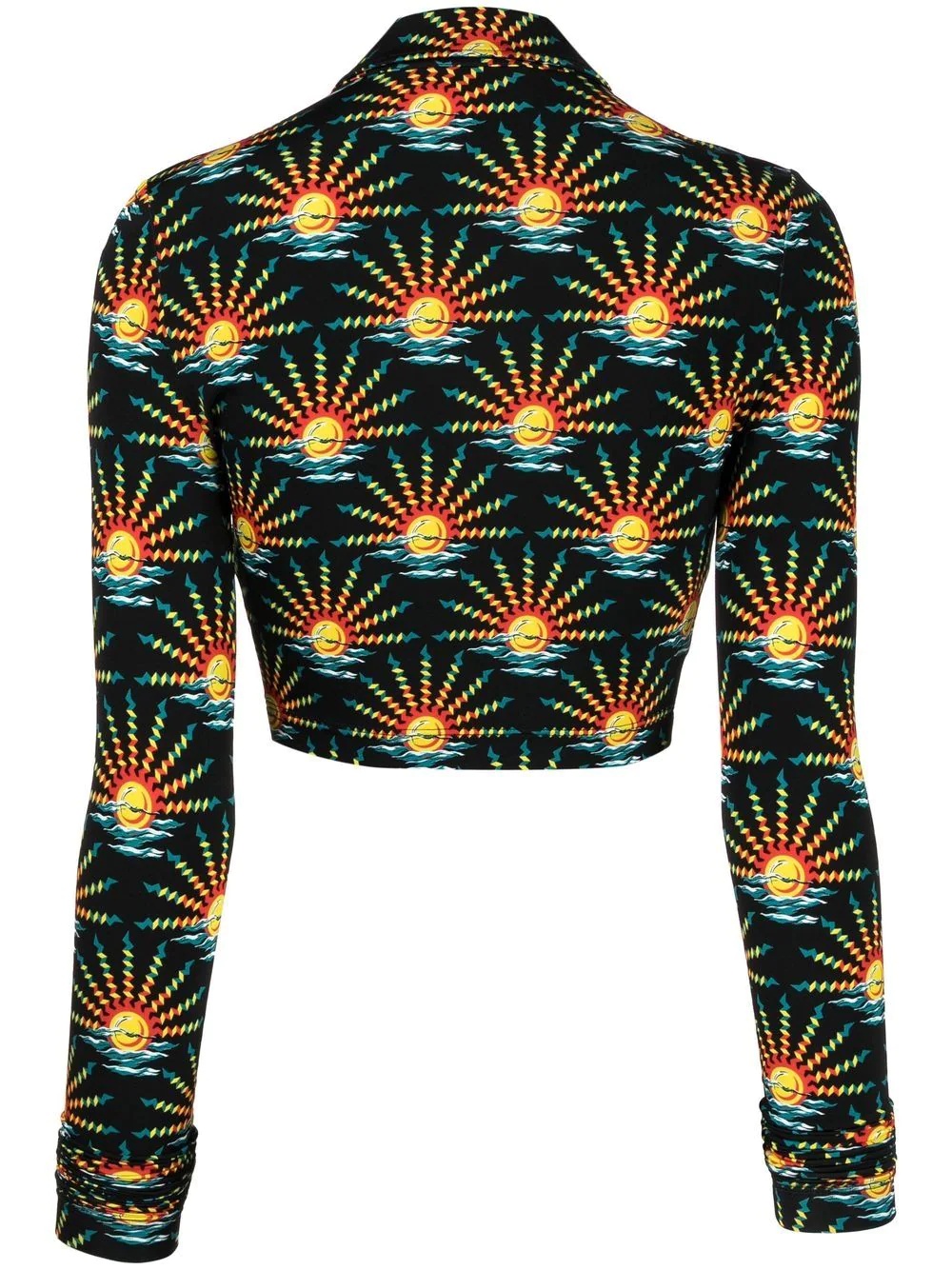 cropped tied blouse - 2