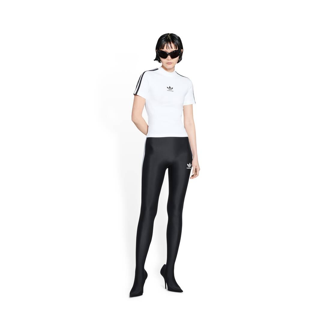 Women's Balenciaga / Adidas Shrunk T-shirt in White - 2