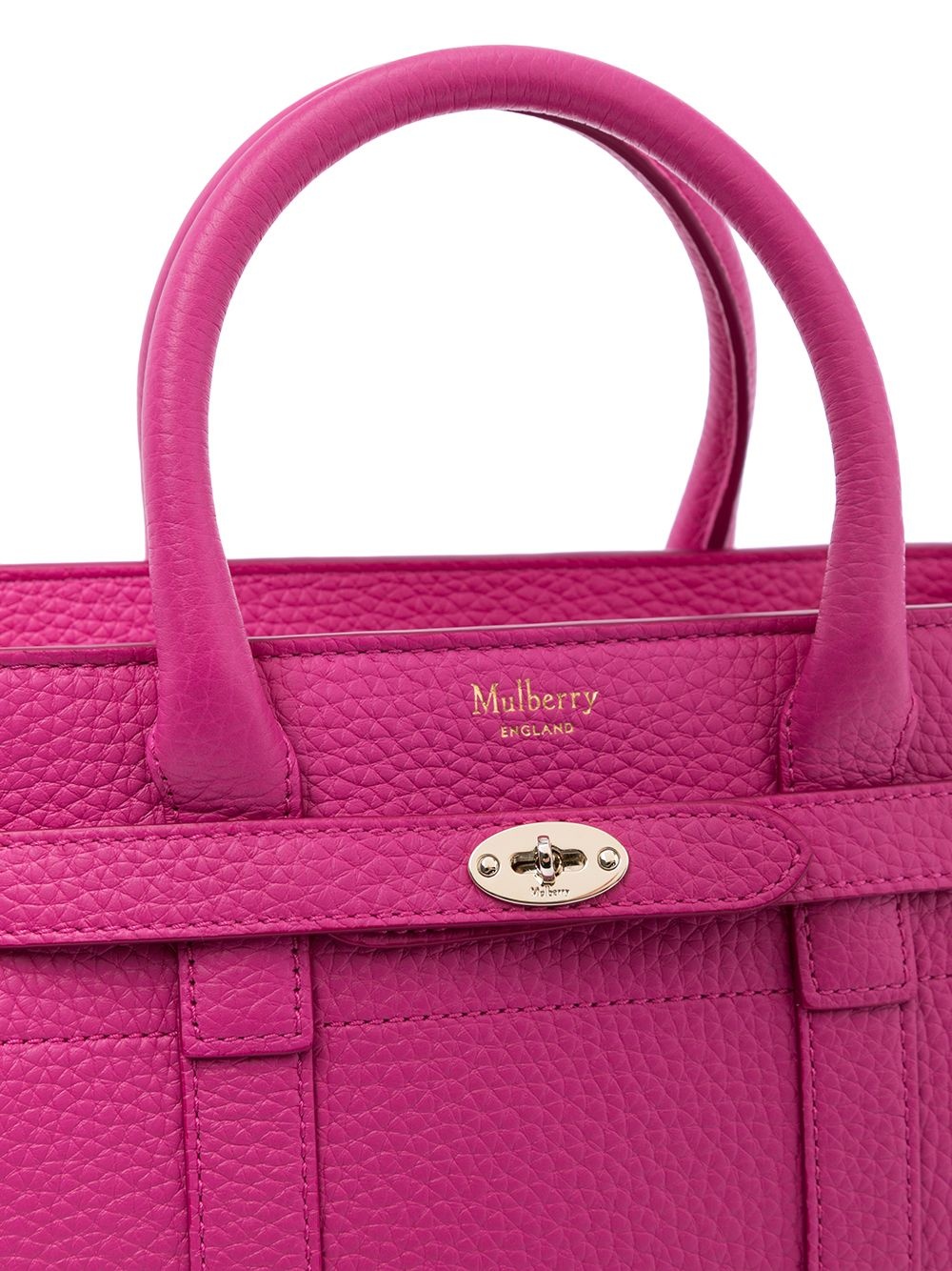 mini zipped Bayswater grained bag - 4