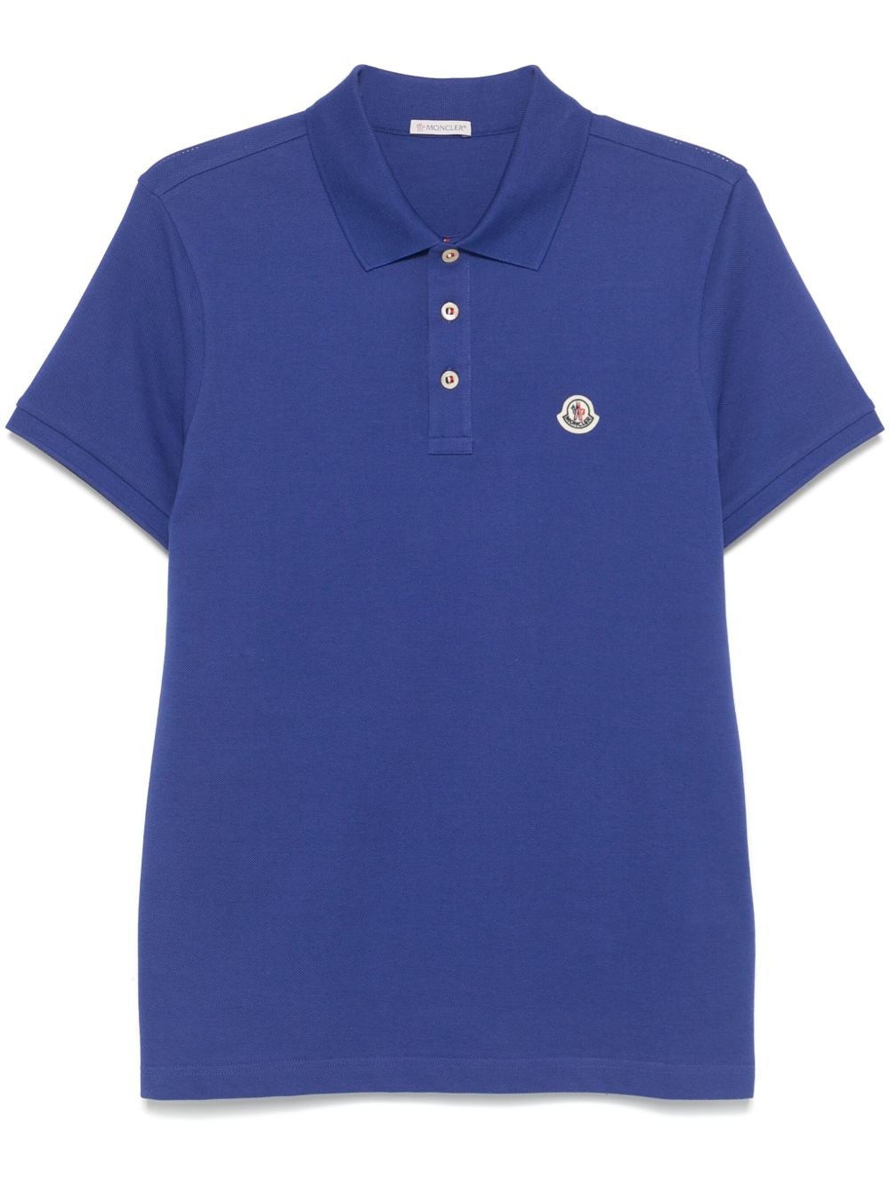 logo-patch cotton polo shirt - 1