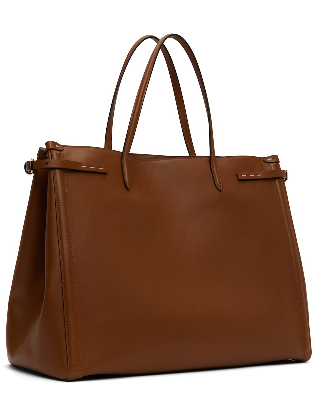 Brown Antibes Medium Calfskin Shopping Tote - 3
