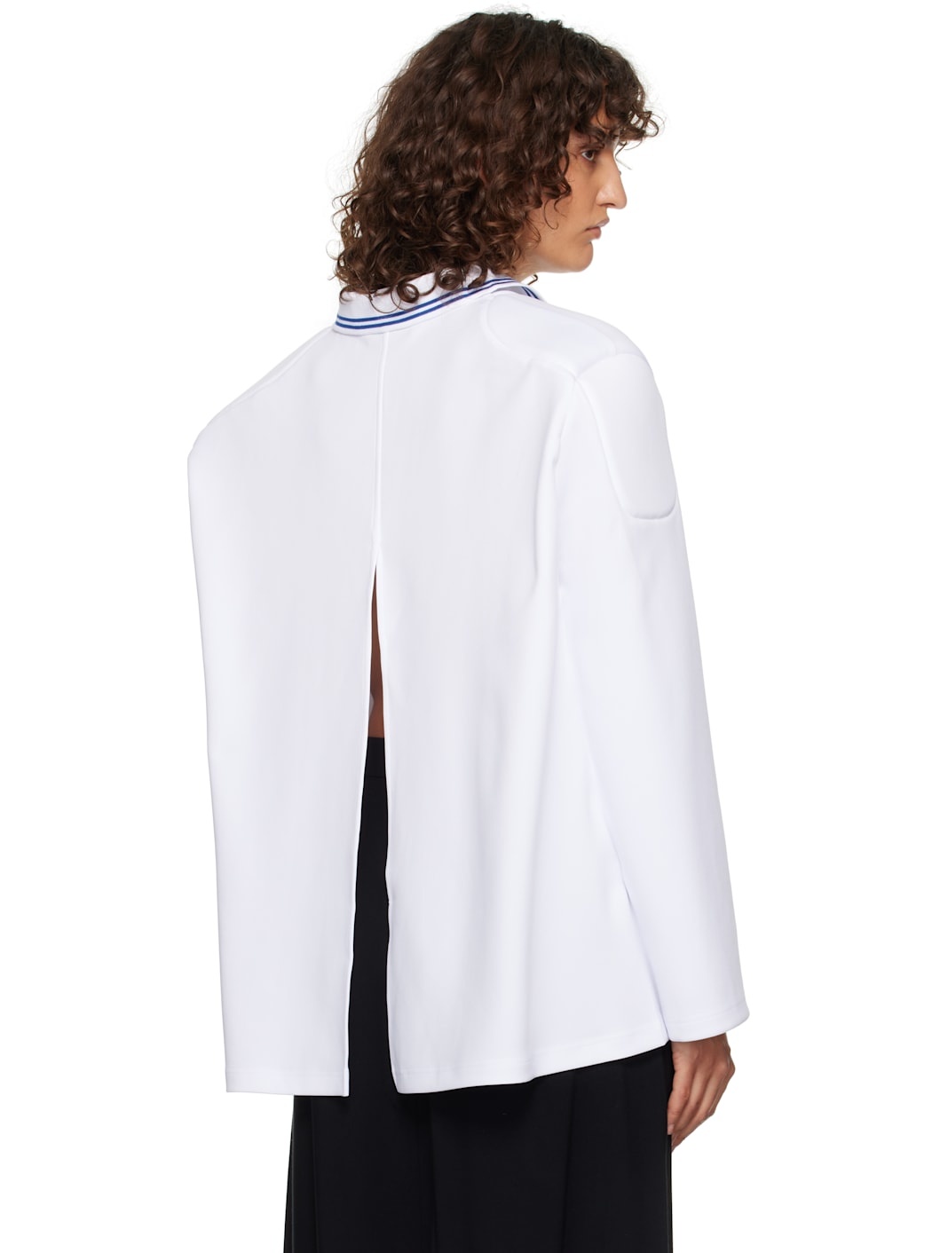 White Cape Style Jersey Polo - 3