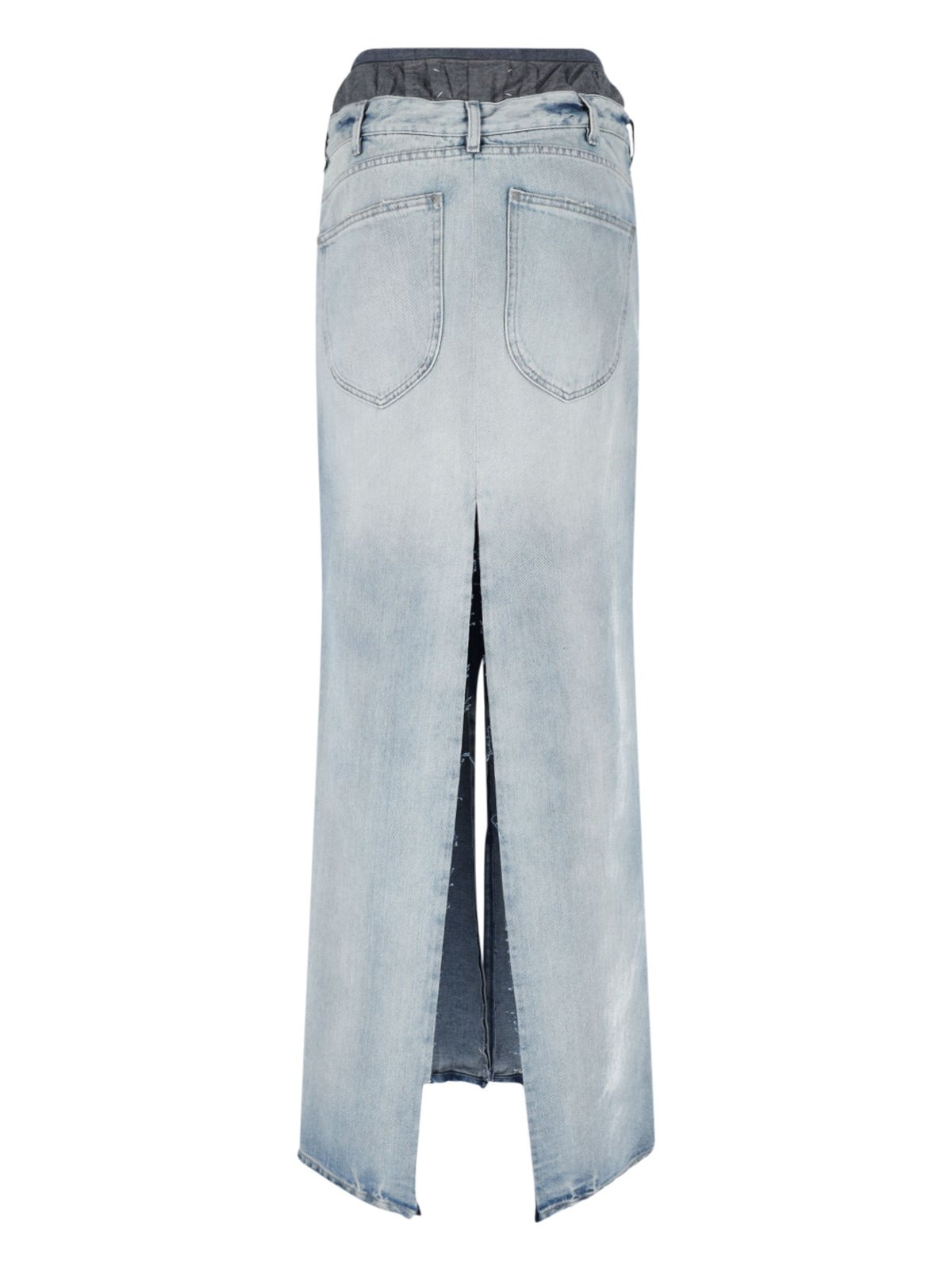 'ANONIMITY OF THE LINING' DENIM MAXI SKIRT - 2