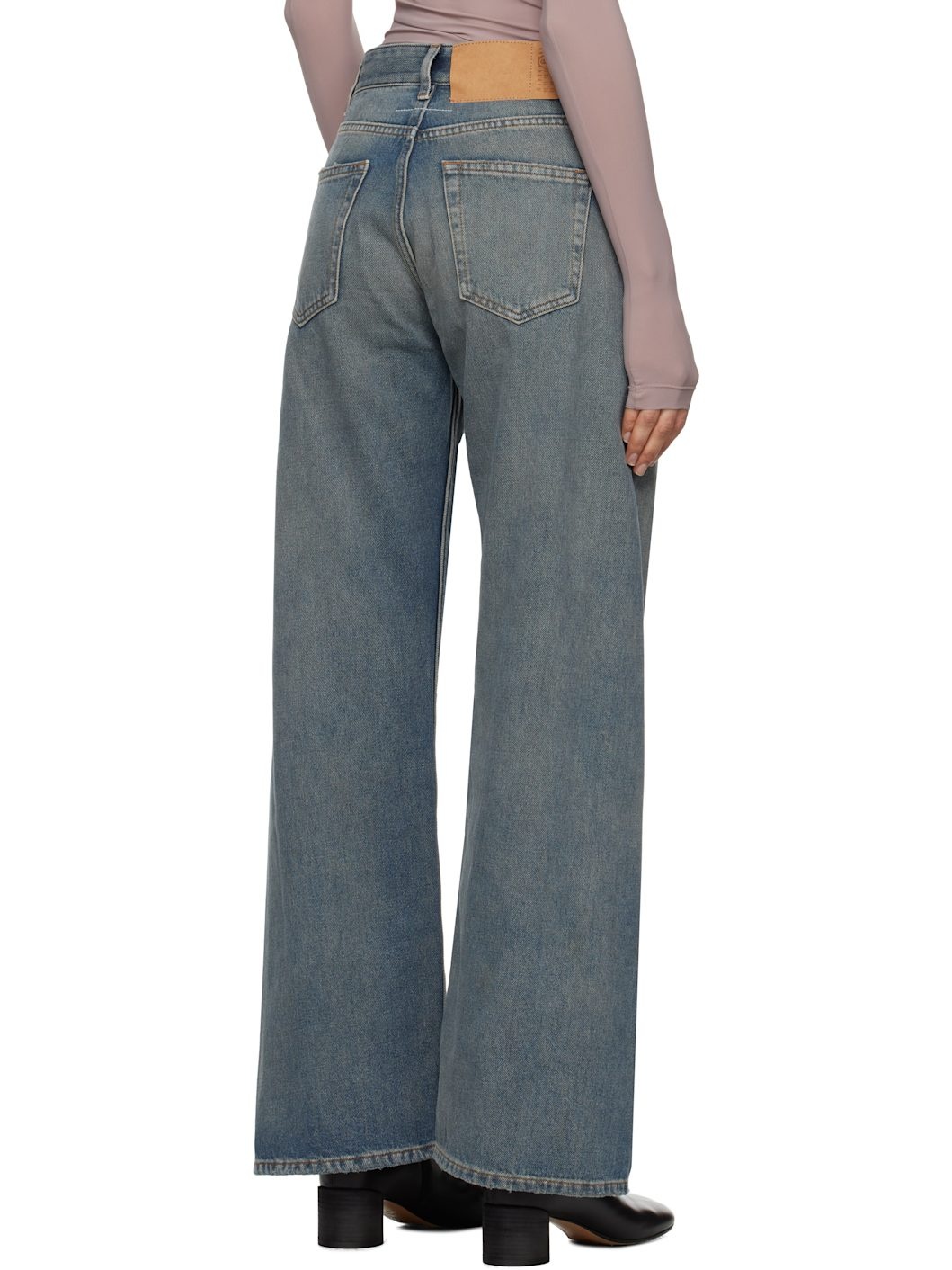Blue Distressed Jeans - 3