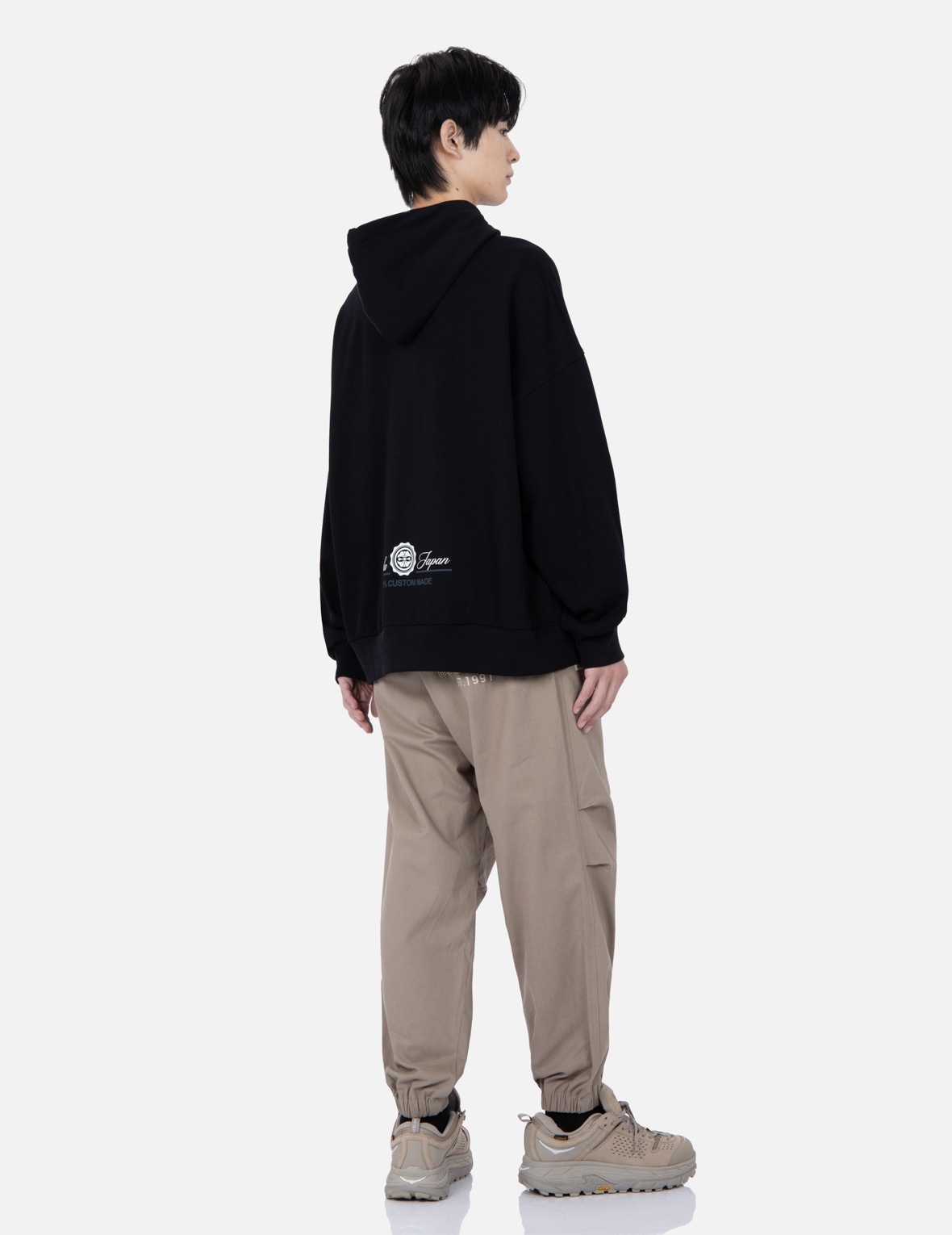 KAMON EMBROIDERY WIDE LEG JOGGERS - 3
