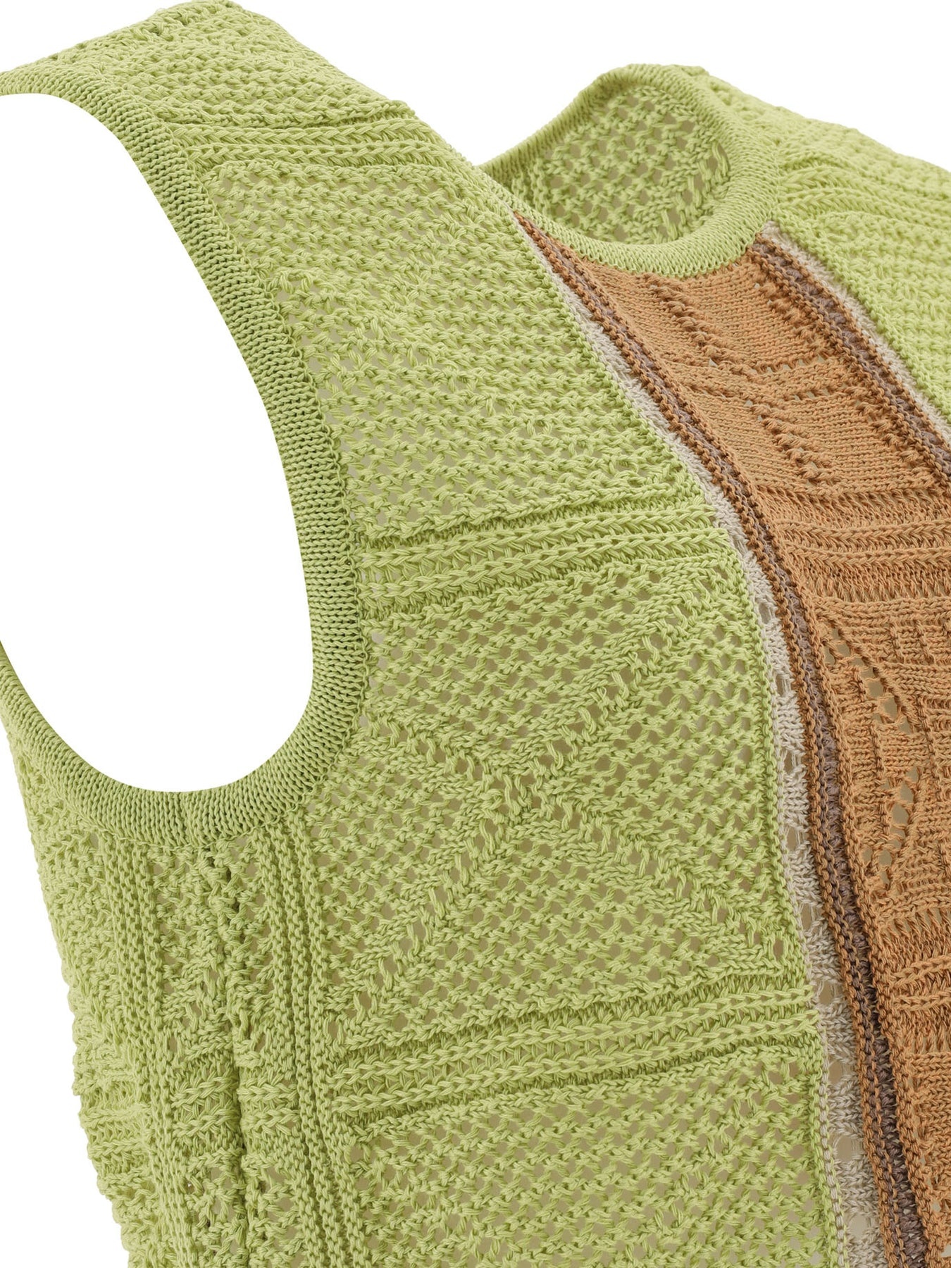 7g Crochet Knit Tops Green - 4