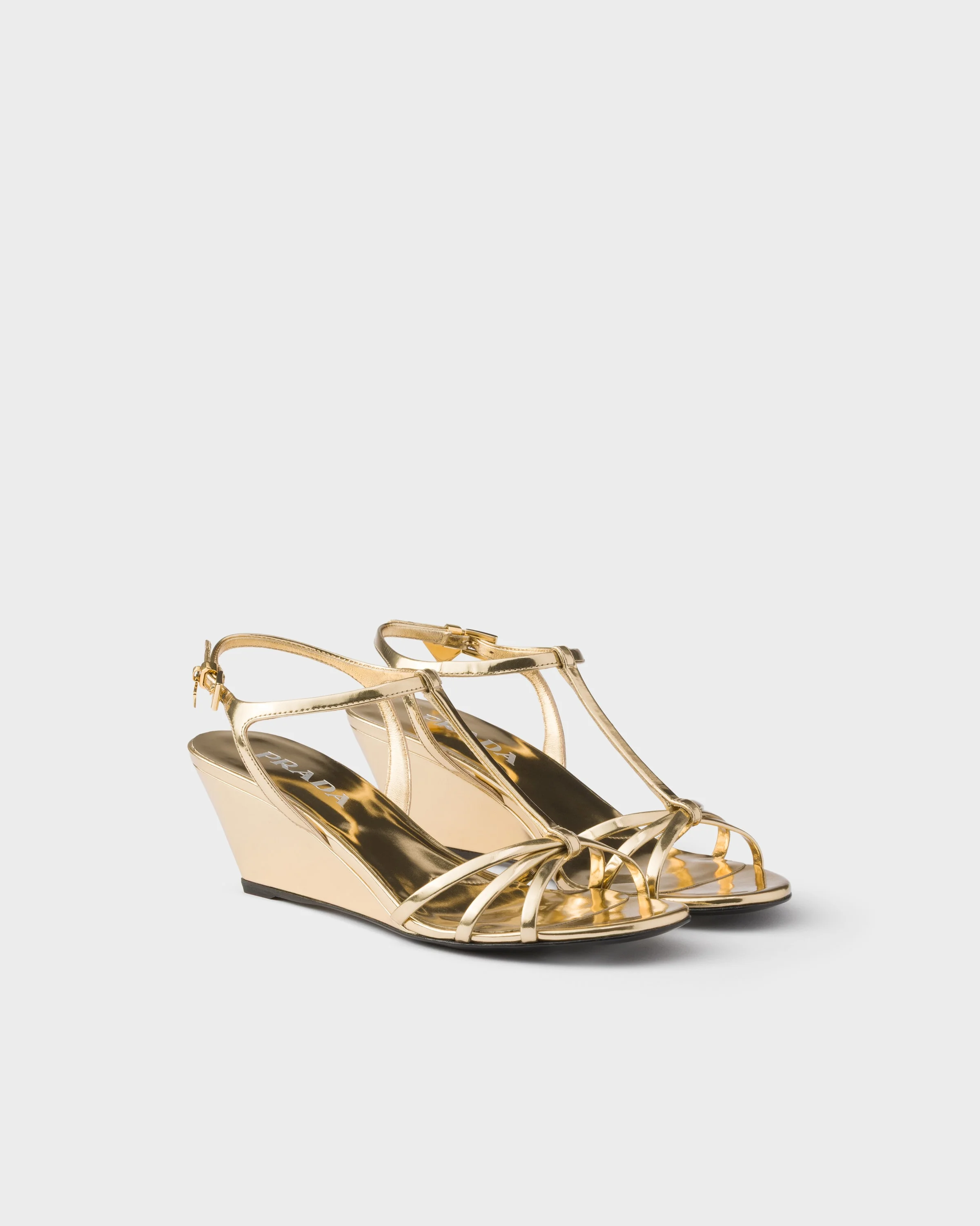 Metallic leather sandals - 1