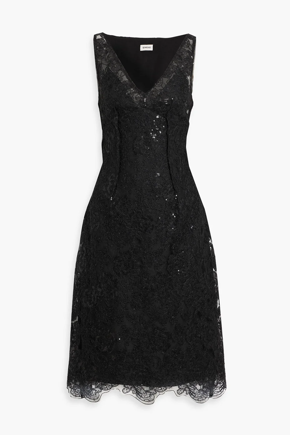 Delphine sequined corded lace dress - 1