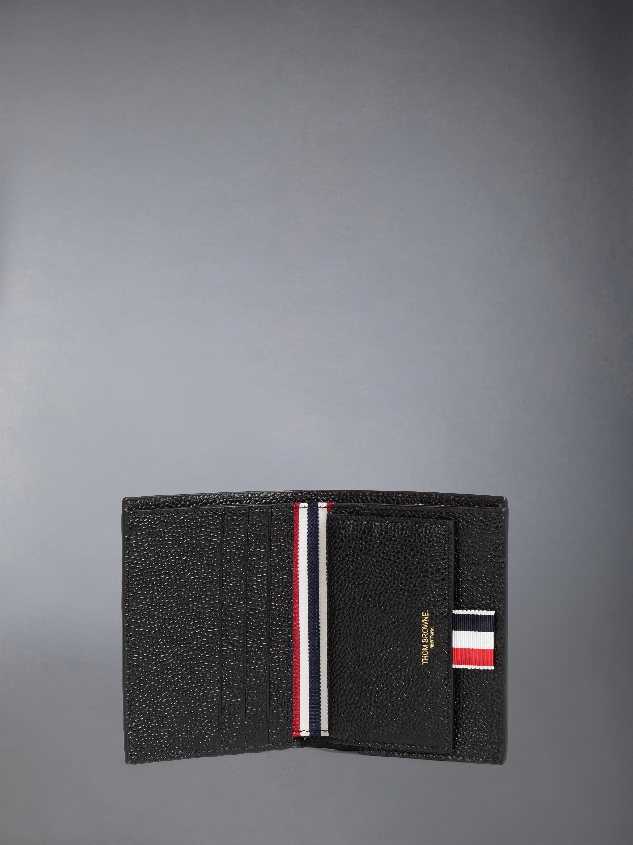 PEBBLE GRAIN COIN COMPARTMENT BILLFOLD - 4