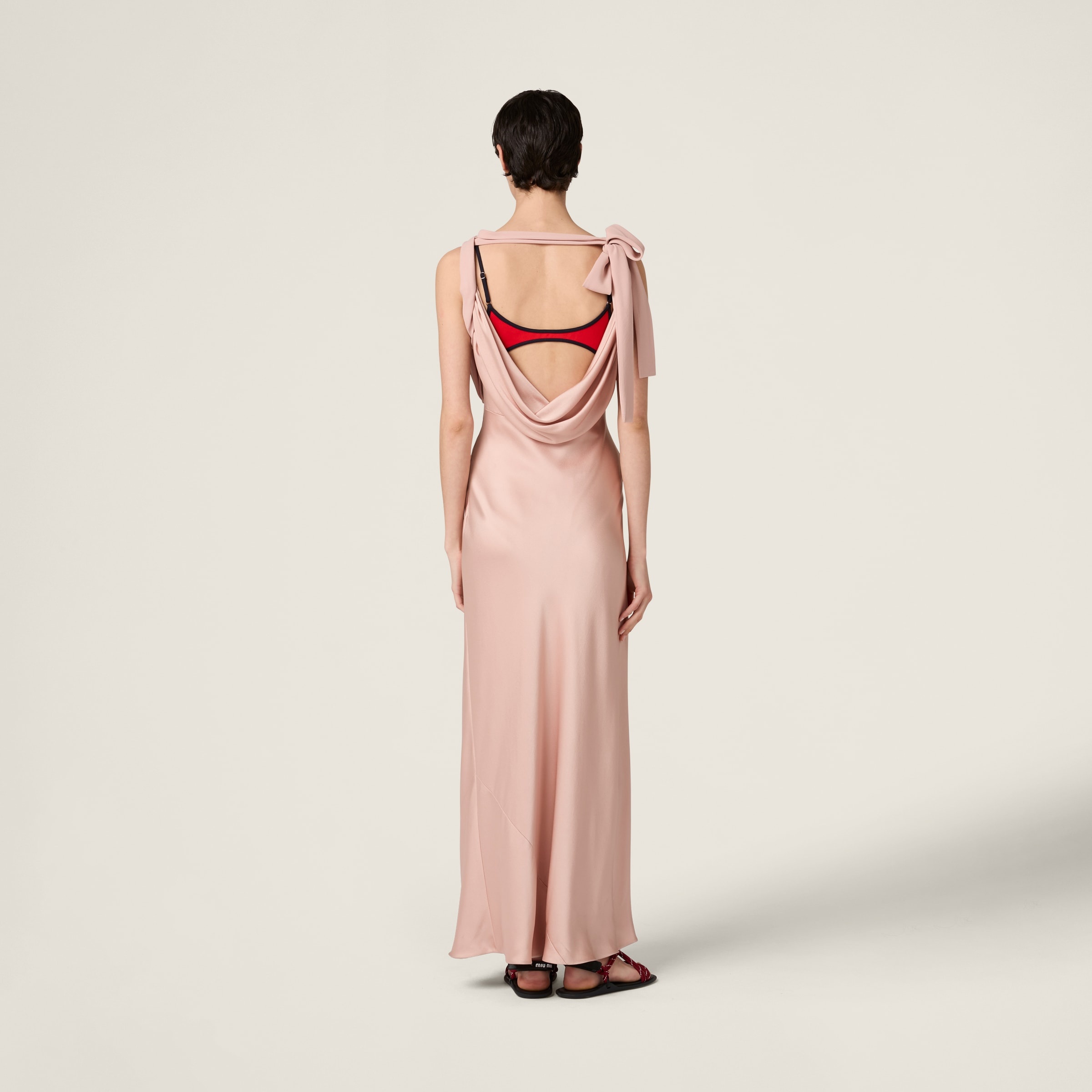 Long satin dress - 3
