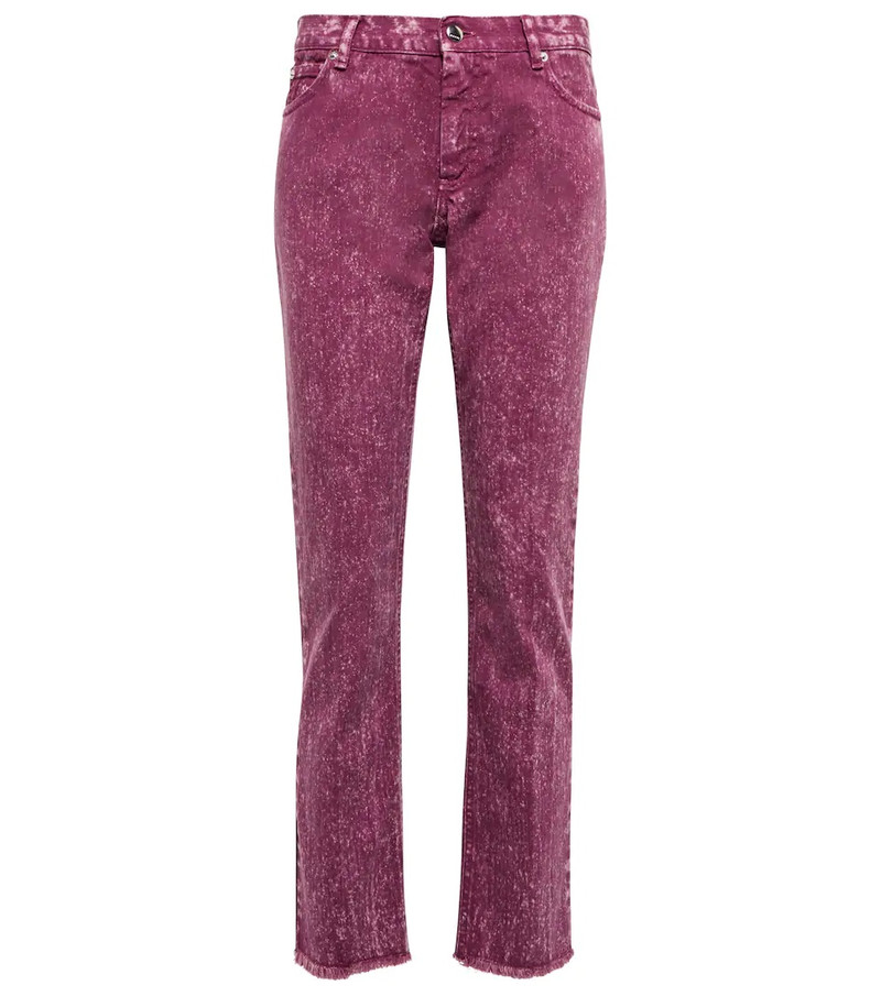 Mid-rise straight cropped jeans 1