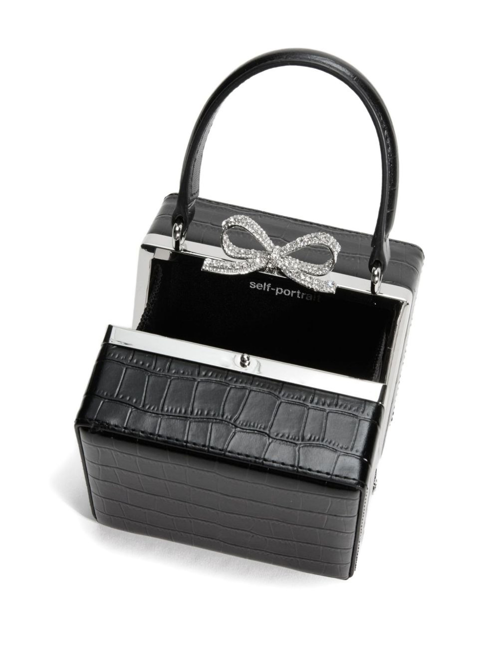 crystal-bow box handbag - 4