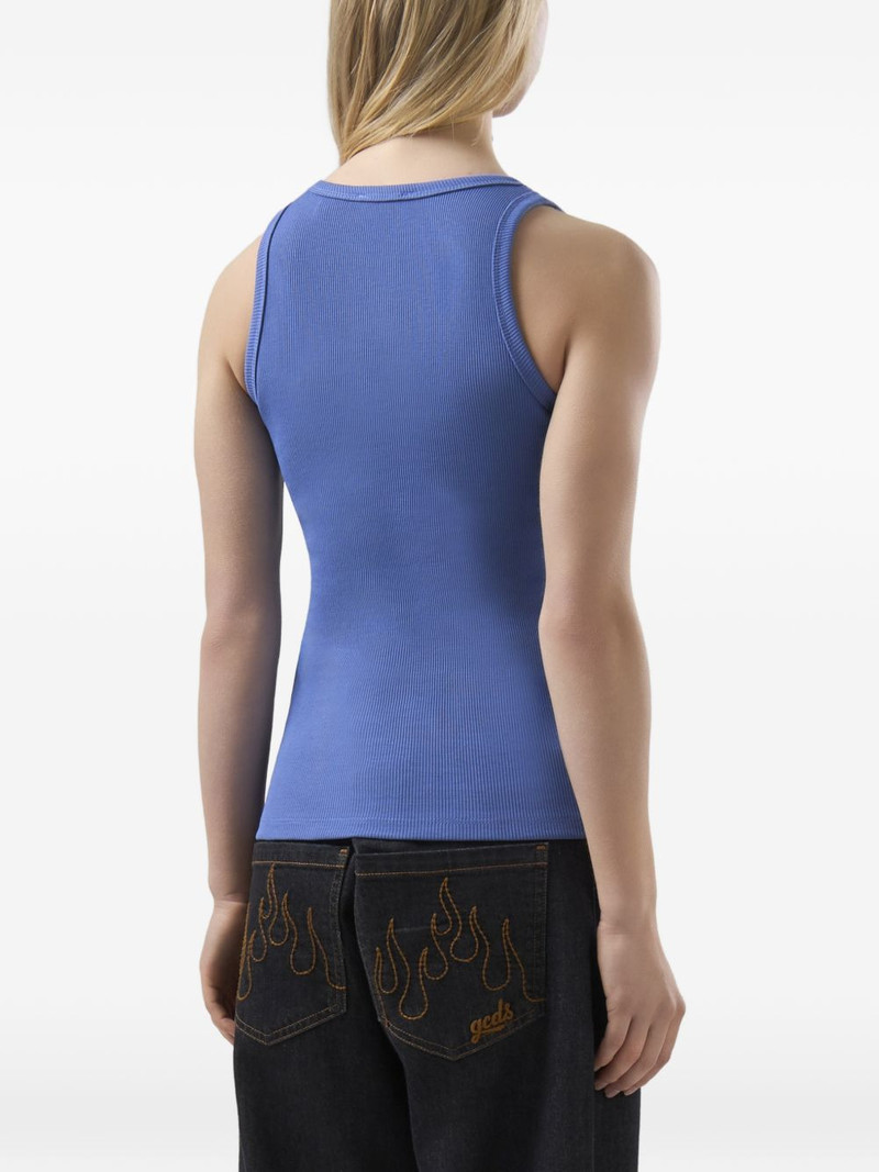 logo-embroidered tank top 5