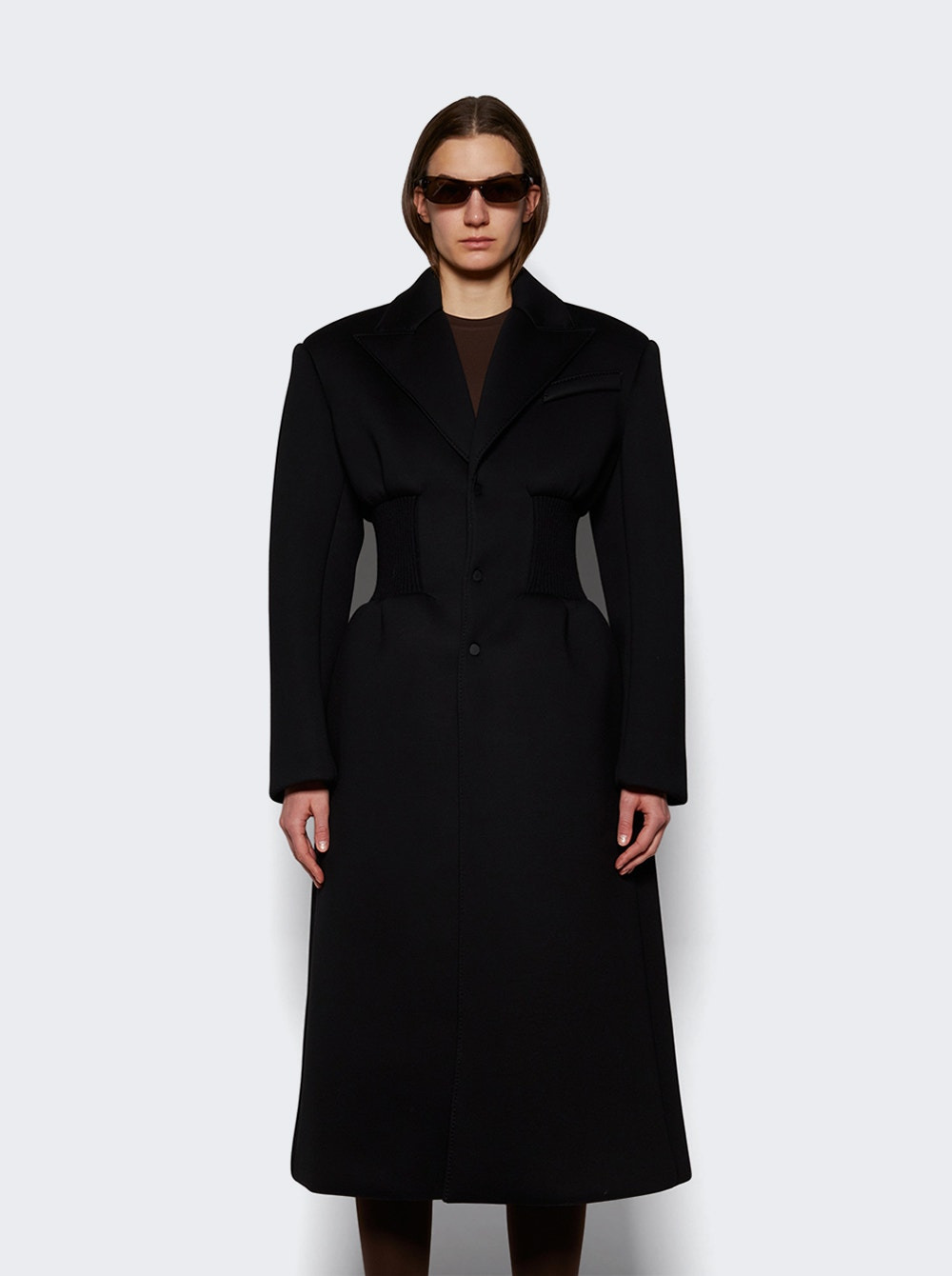 Bonded Single Breasted Coat Black - 3