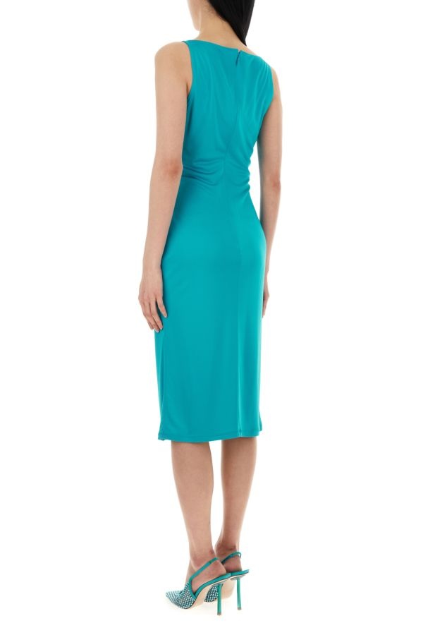 Teal green crepe dress - 5