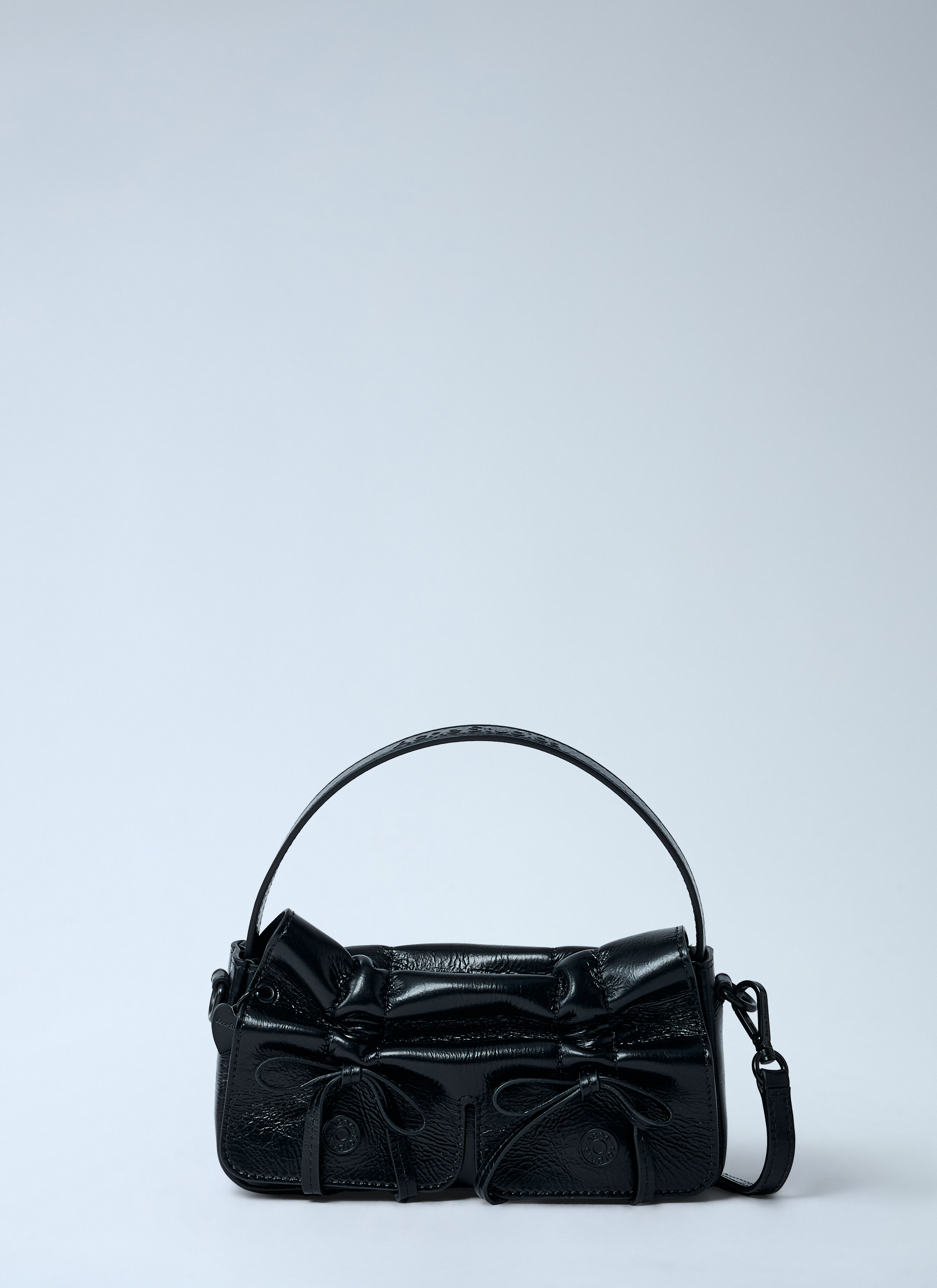 Mircro Multipocket Grained Leather Shoulder Bag - 1