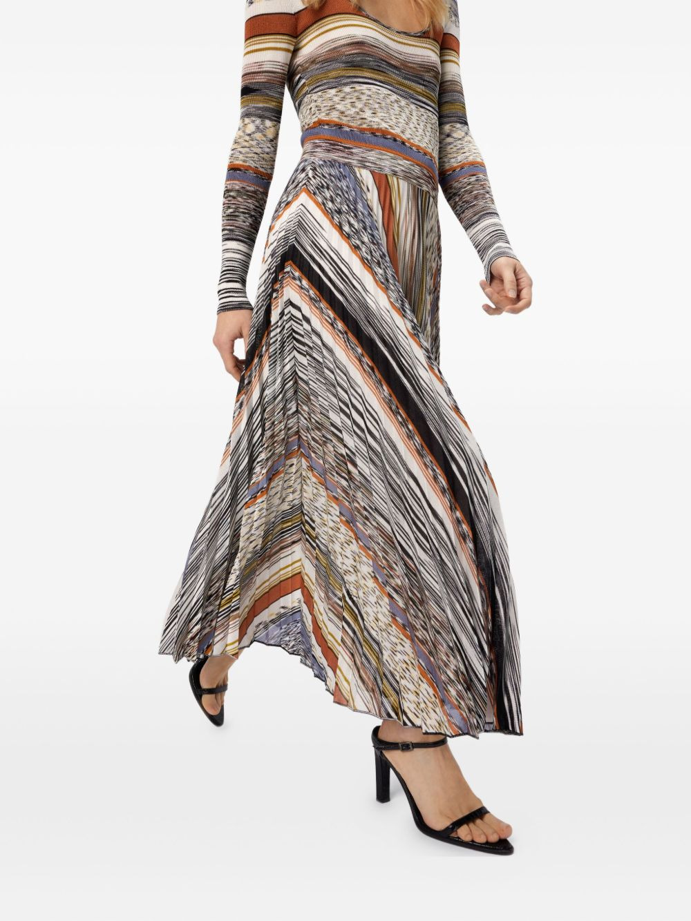 striped midi dress - 4