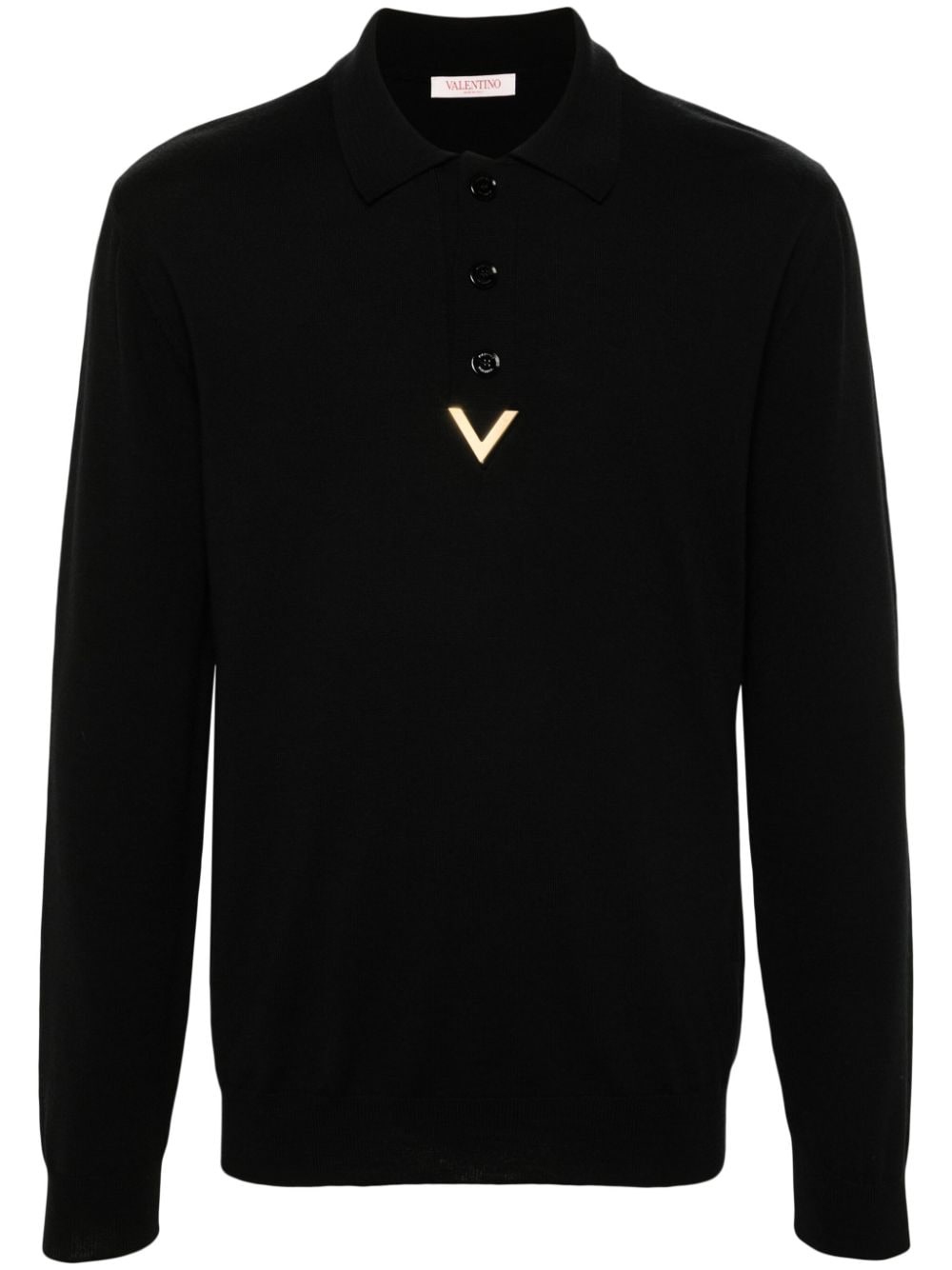 VGold-detail polo shirt - 1