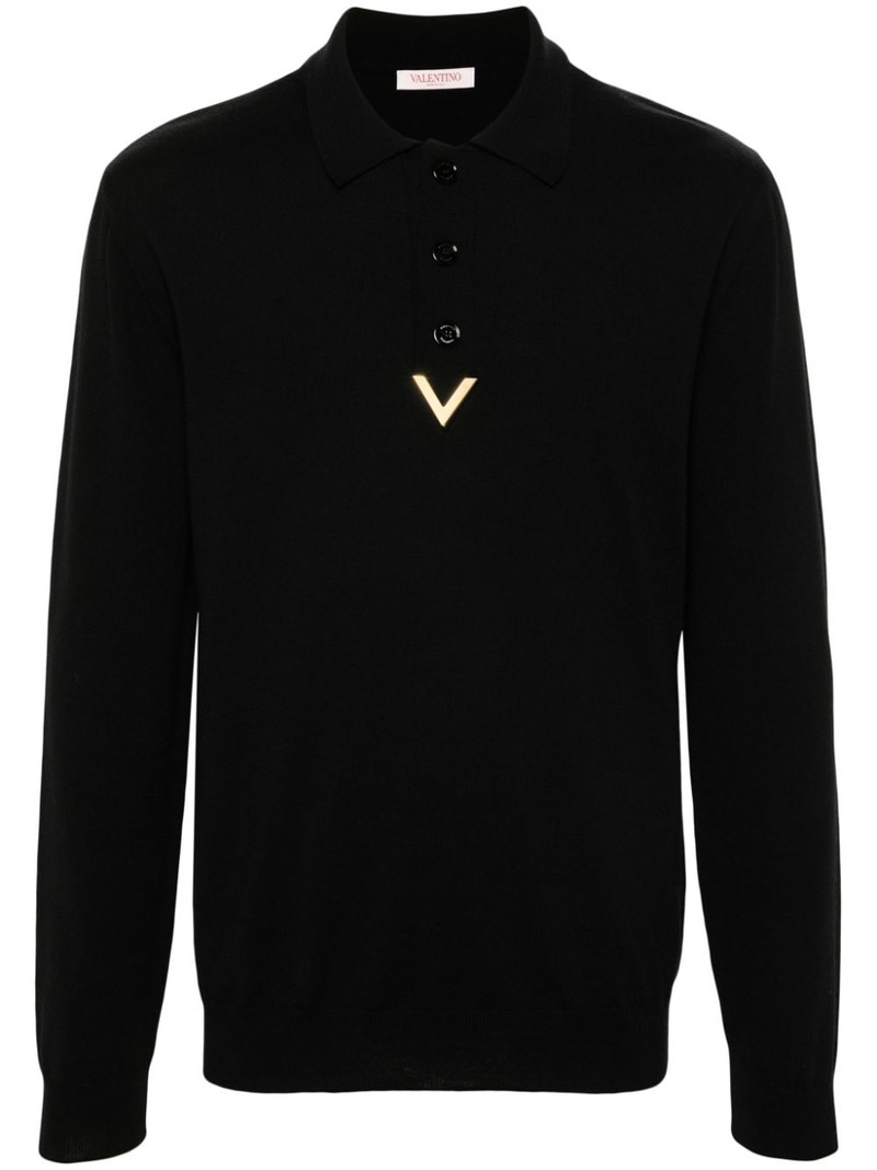 VGold-detail polo shirt 1