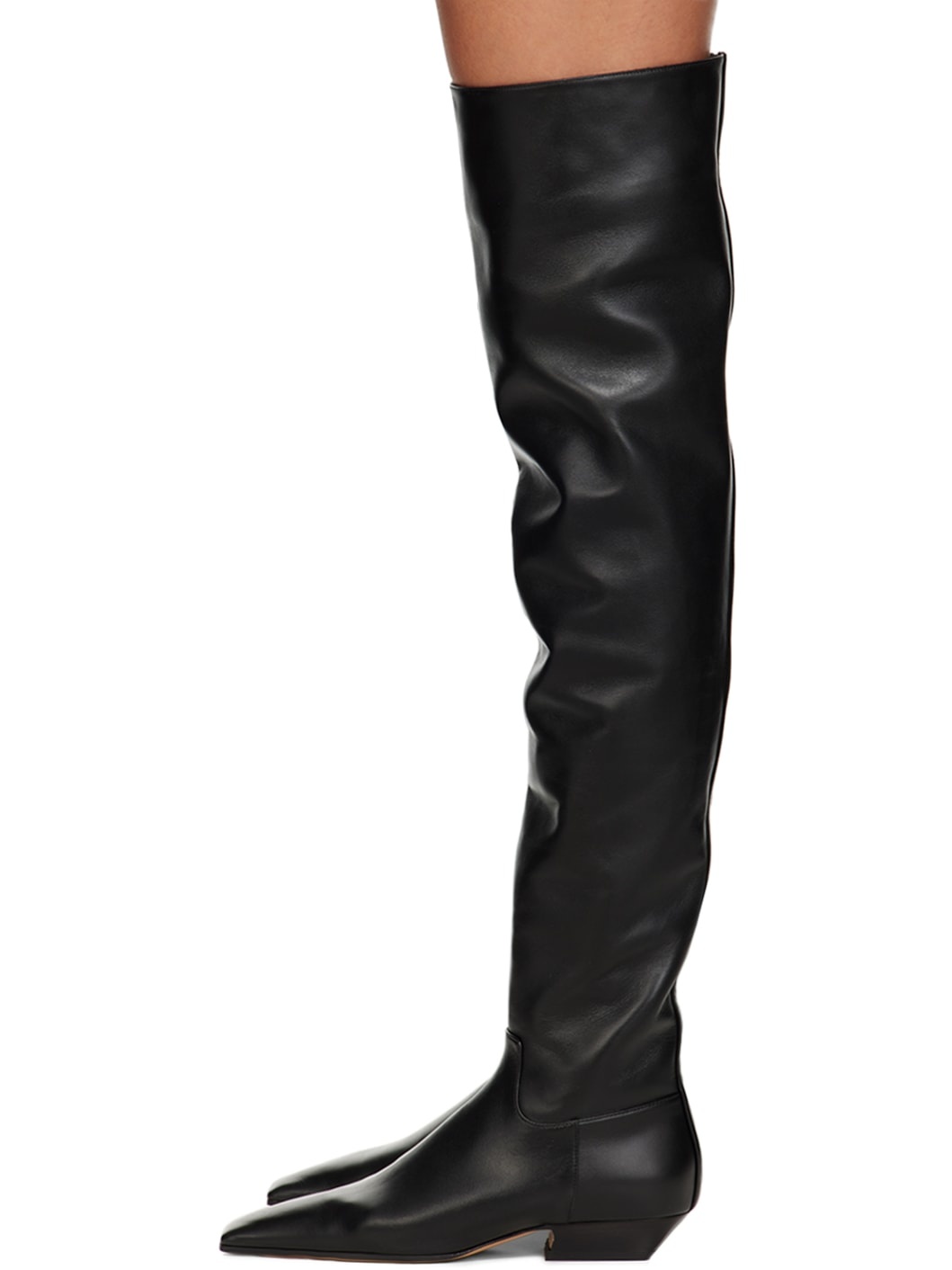 Black 'The Marfa Over-The-Knee Flat' Boots - 3