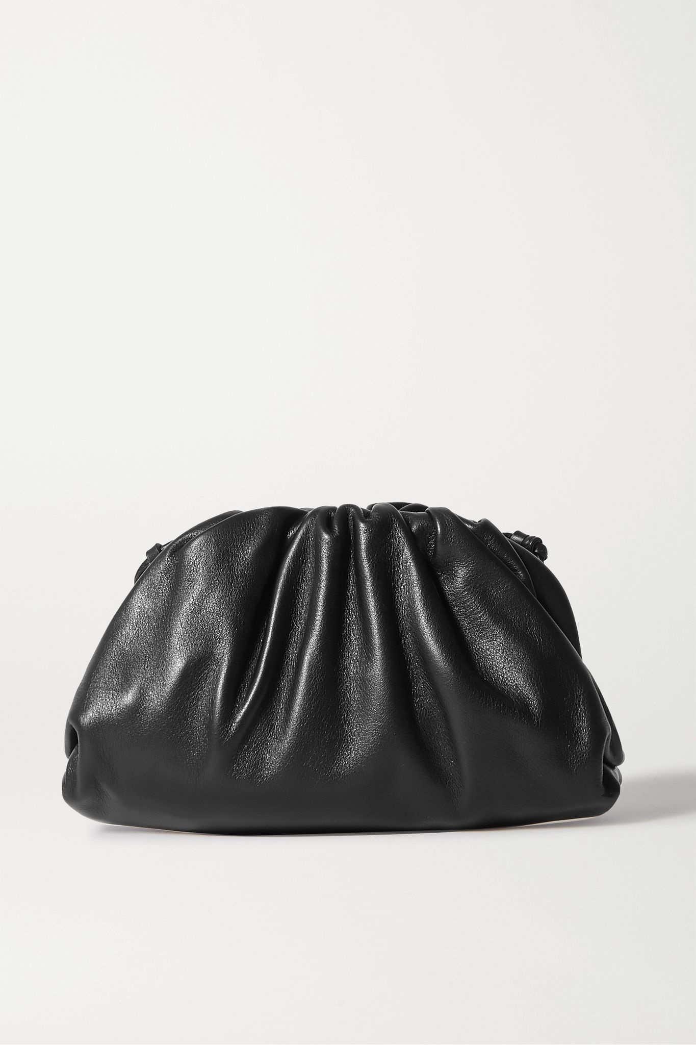 The Pouch mini gathered leather clutch - 1