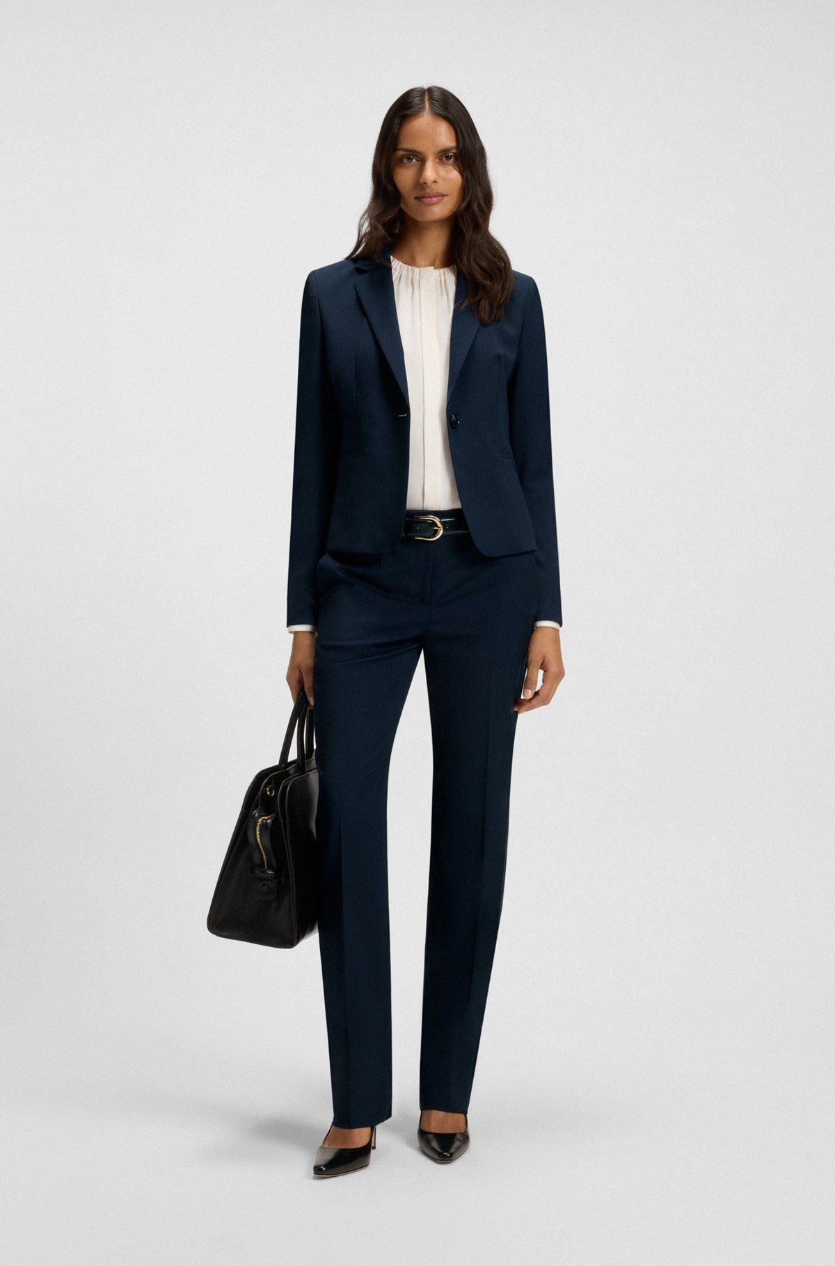 REGULAR-FIT BUTTON-UP JACKET IN VIRGIN WOOL - 3