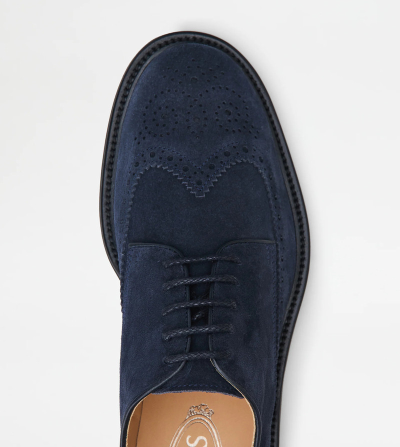 LACE-UPS IN SUEDE - BLUE 4