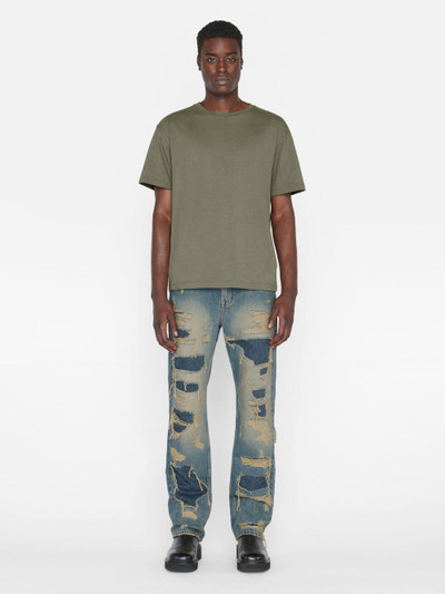 FRAME Relaxed Vintage Washed Tee in Washed Khaki Green outlook