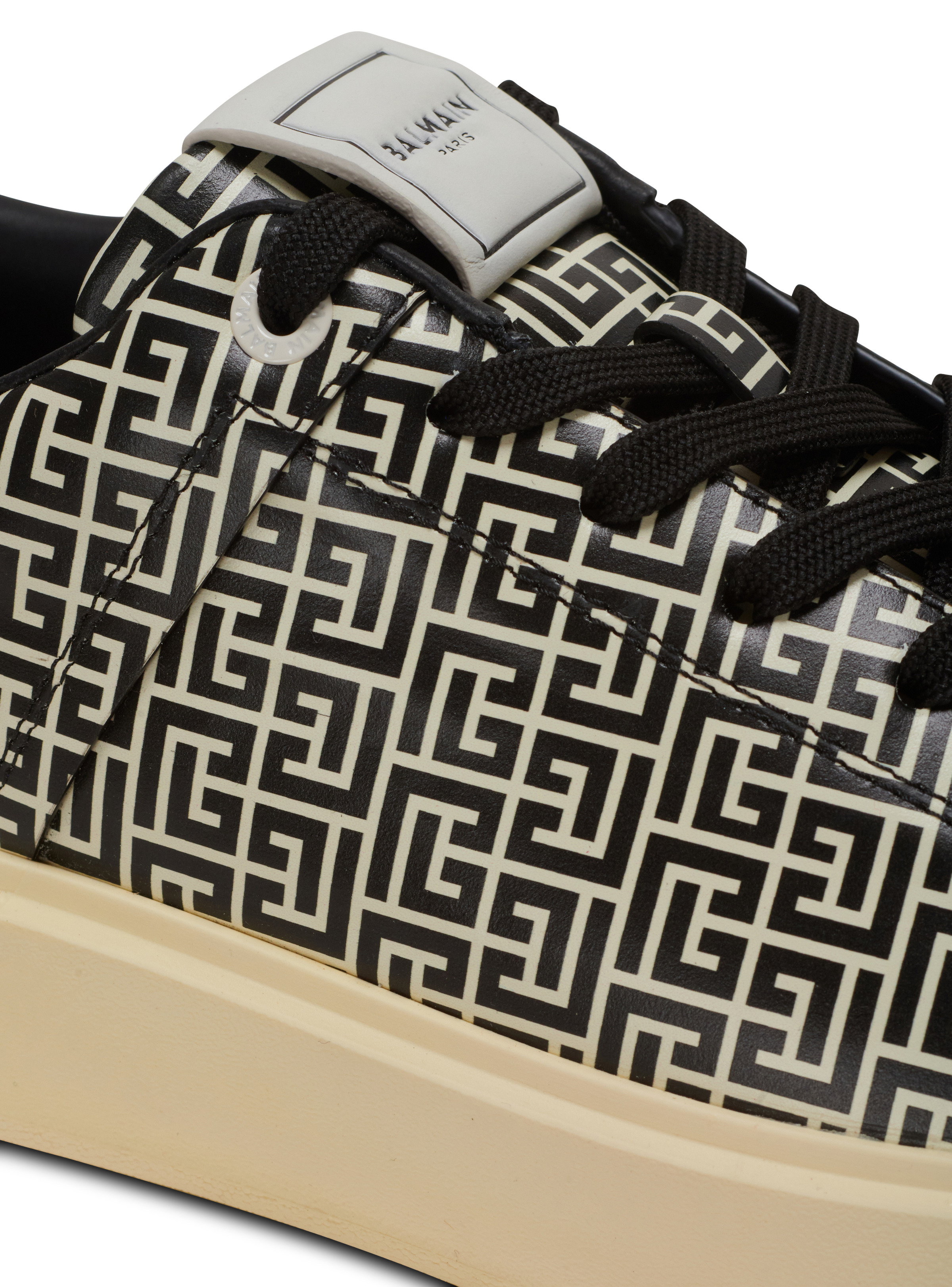 B-Court Flip trainers in monogrammed PB Labyrinth calfskin - 9