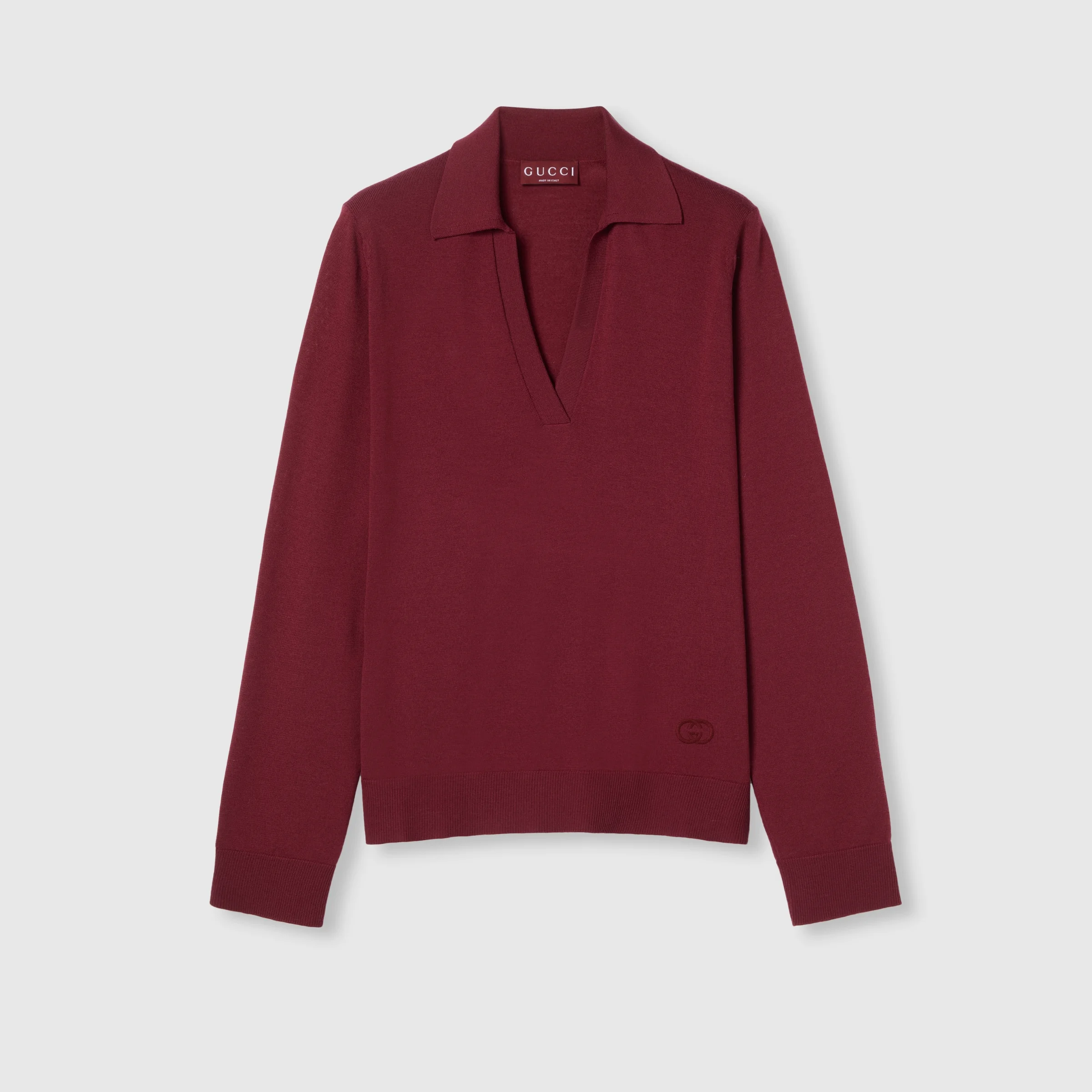 Extra fine wool polo top - 1