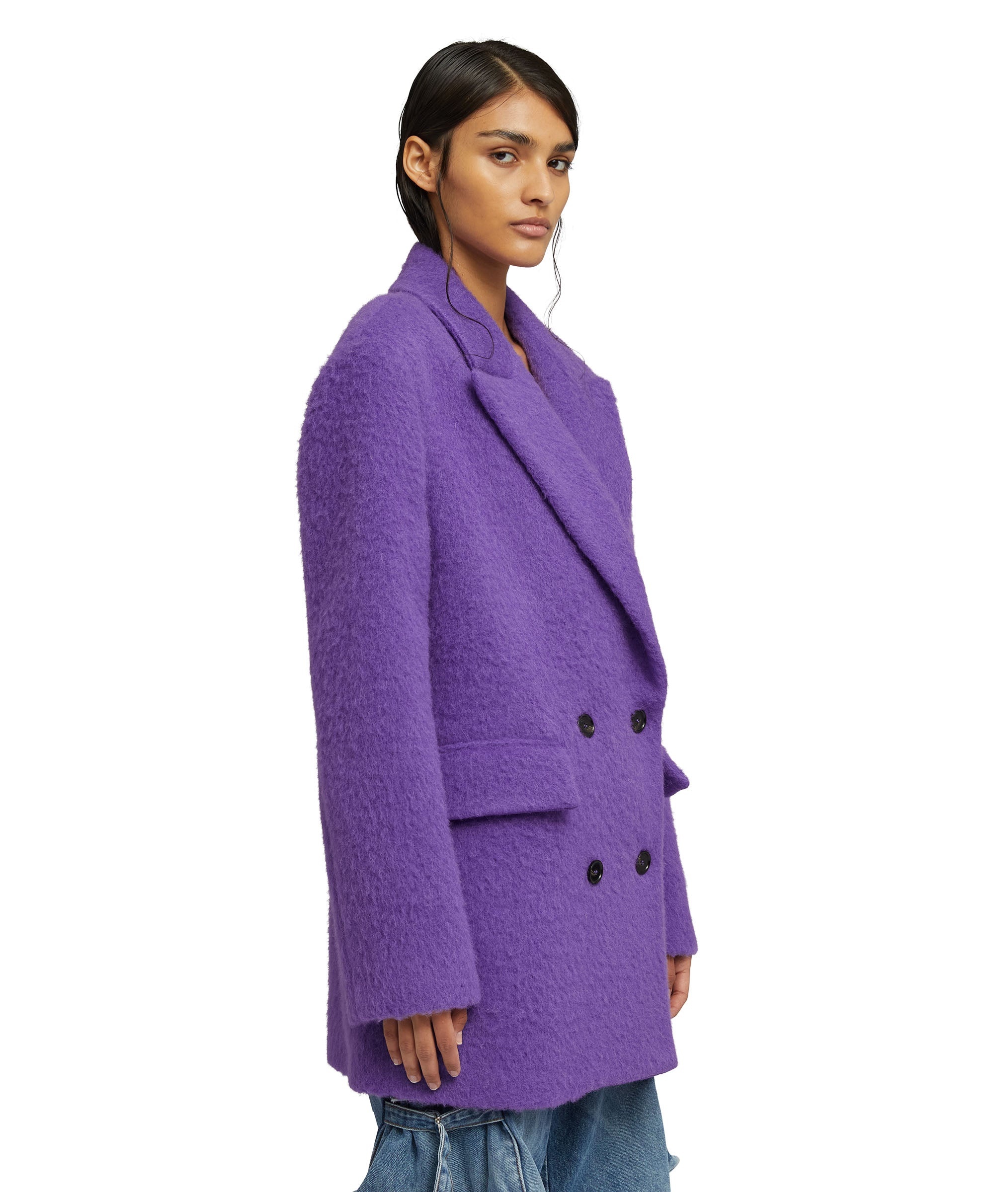 Double-breasted jacket with  "Diagonal Pure Wool" workmanship - 4