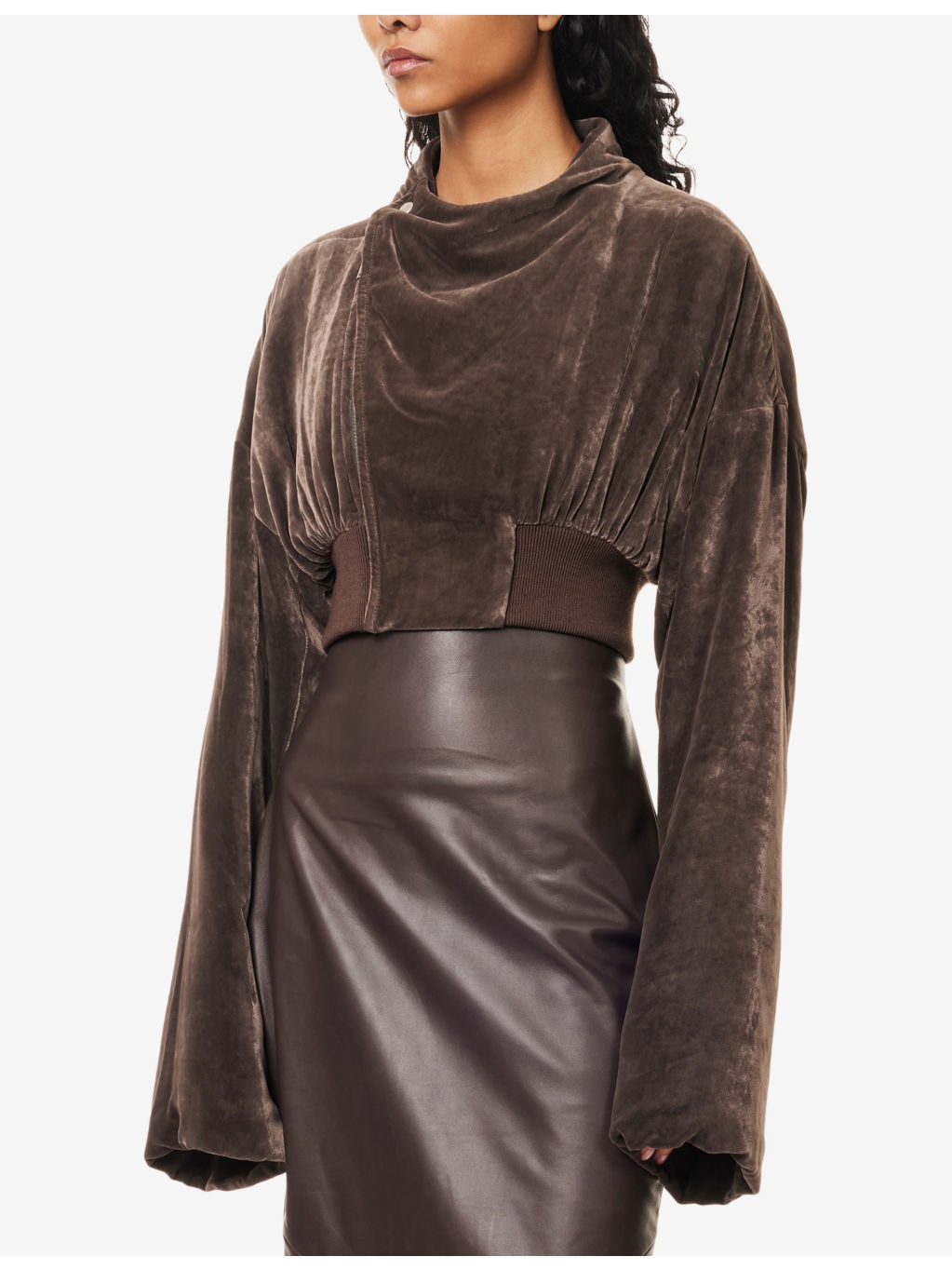 Hollywood Cropped Silk-Blend Jacket - 3