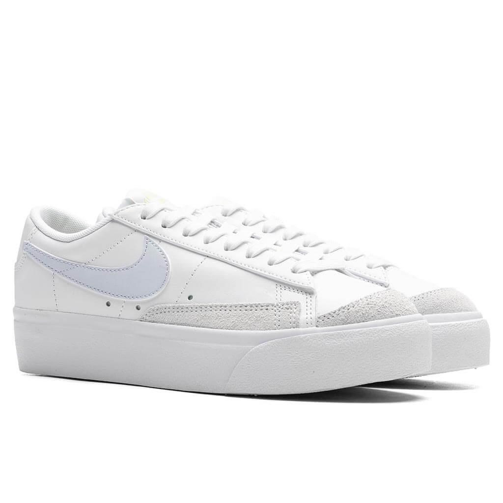 WOMEN'S BLAZER LOW PLATFORM- WHITE/BLUE TINT/LIGHT LEMON TWIST - 2