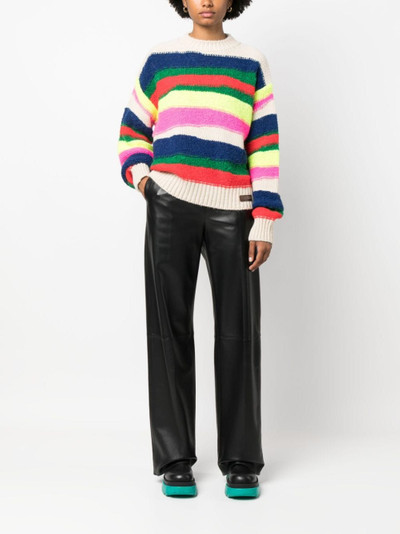 DSQUARED2 horizontal-stripe chunky-knit jumper outlook