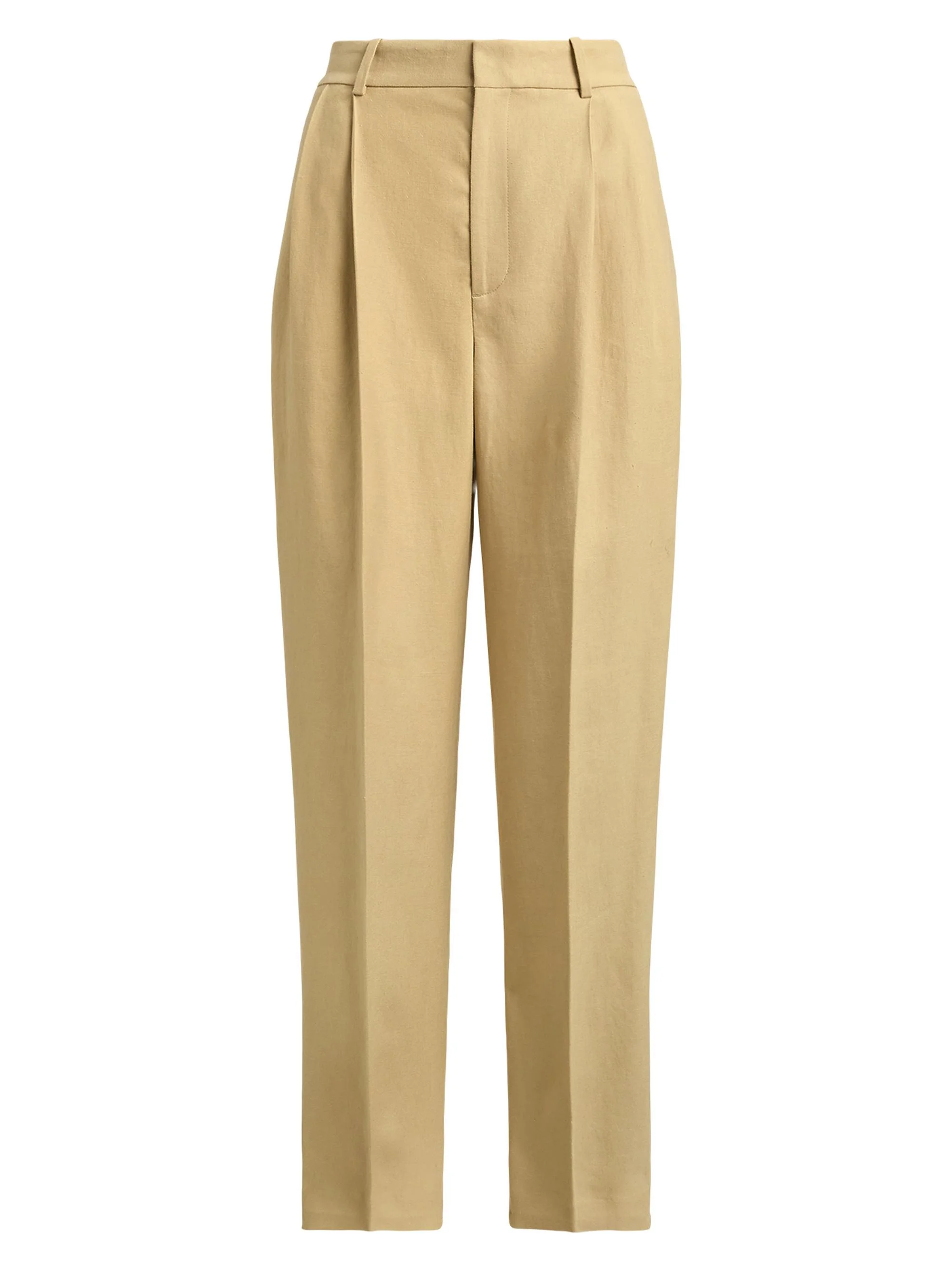 Women's Pleated Tapered Pants - Dune Tan - 1