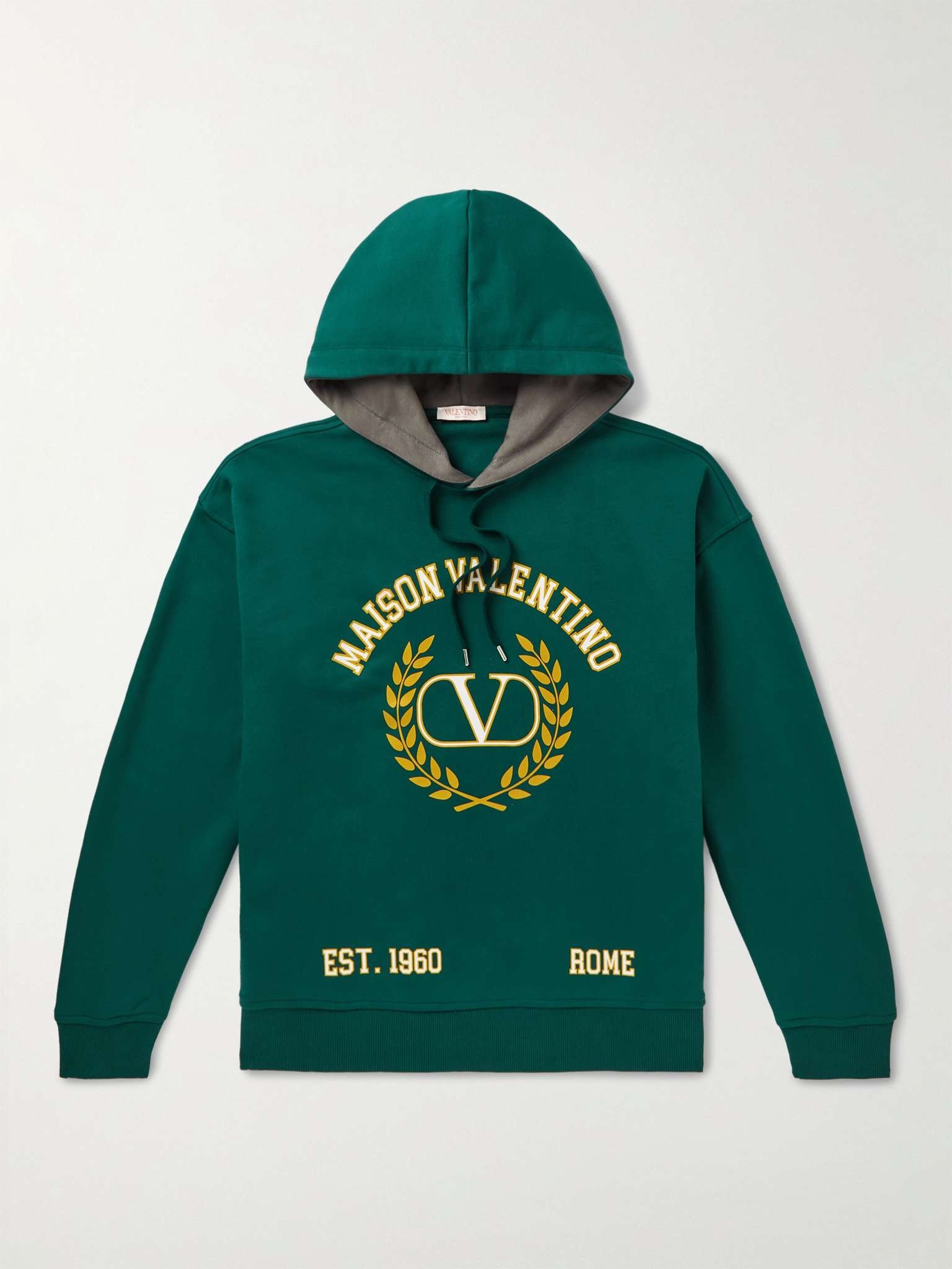 Logo-Print Cotton-Jersey Hoodie - 1