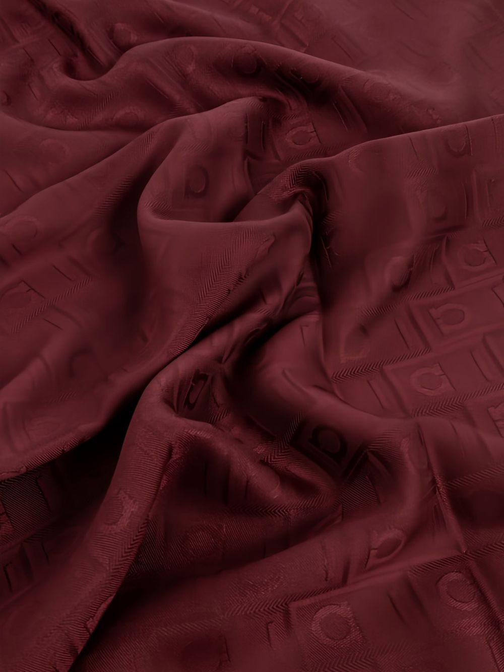 logo-pattern scarf - 2