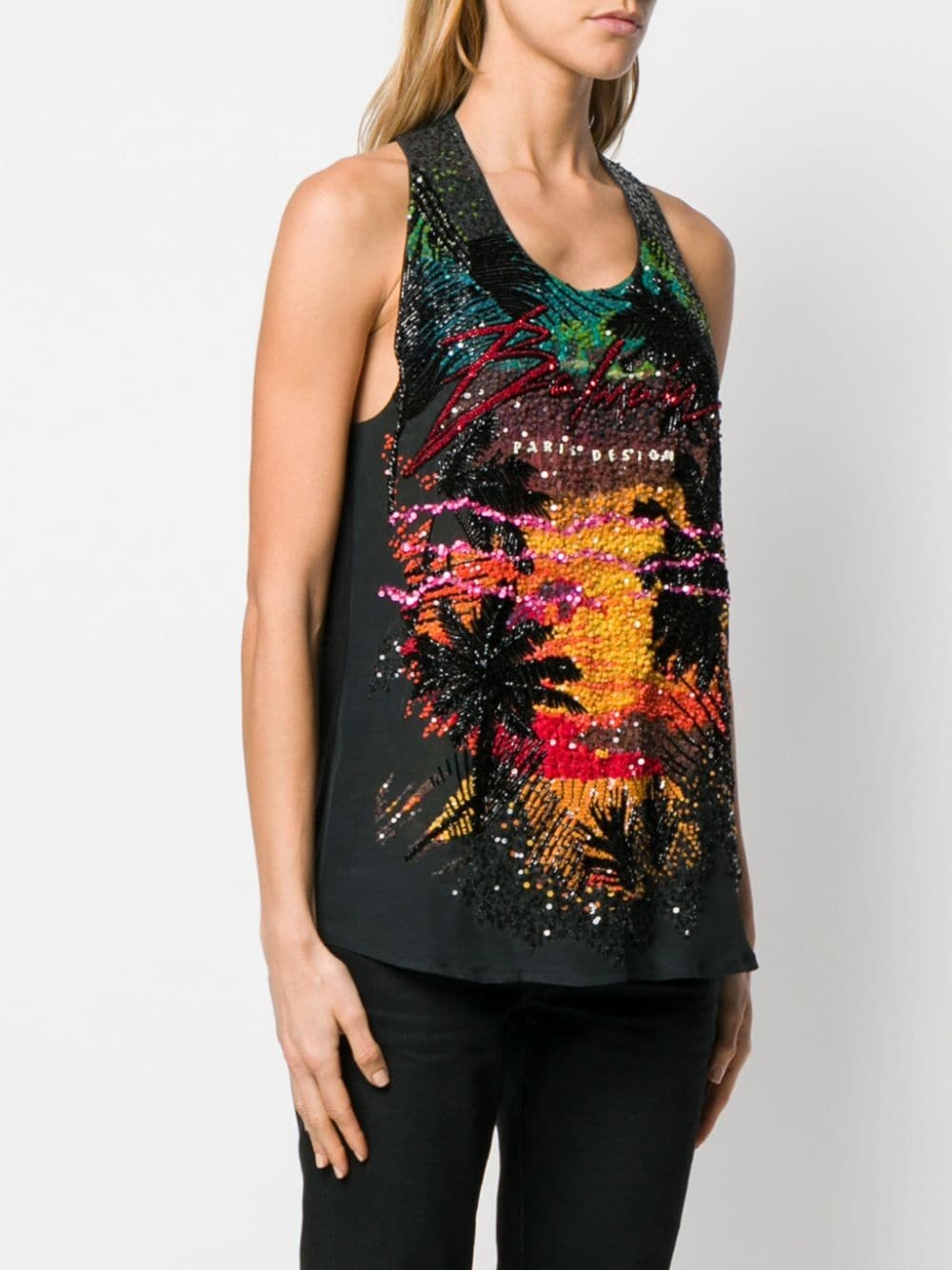 sequin embellished tank top - 3