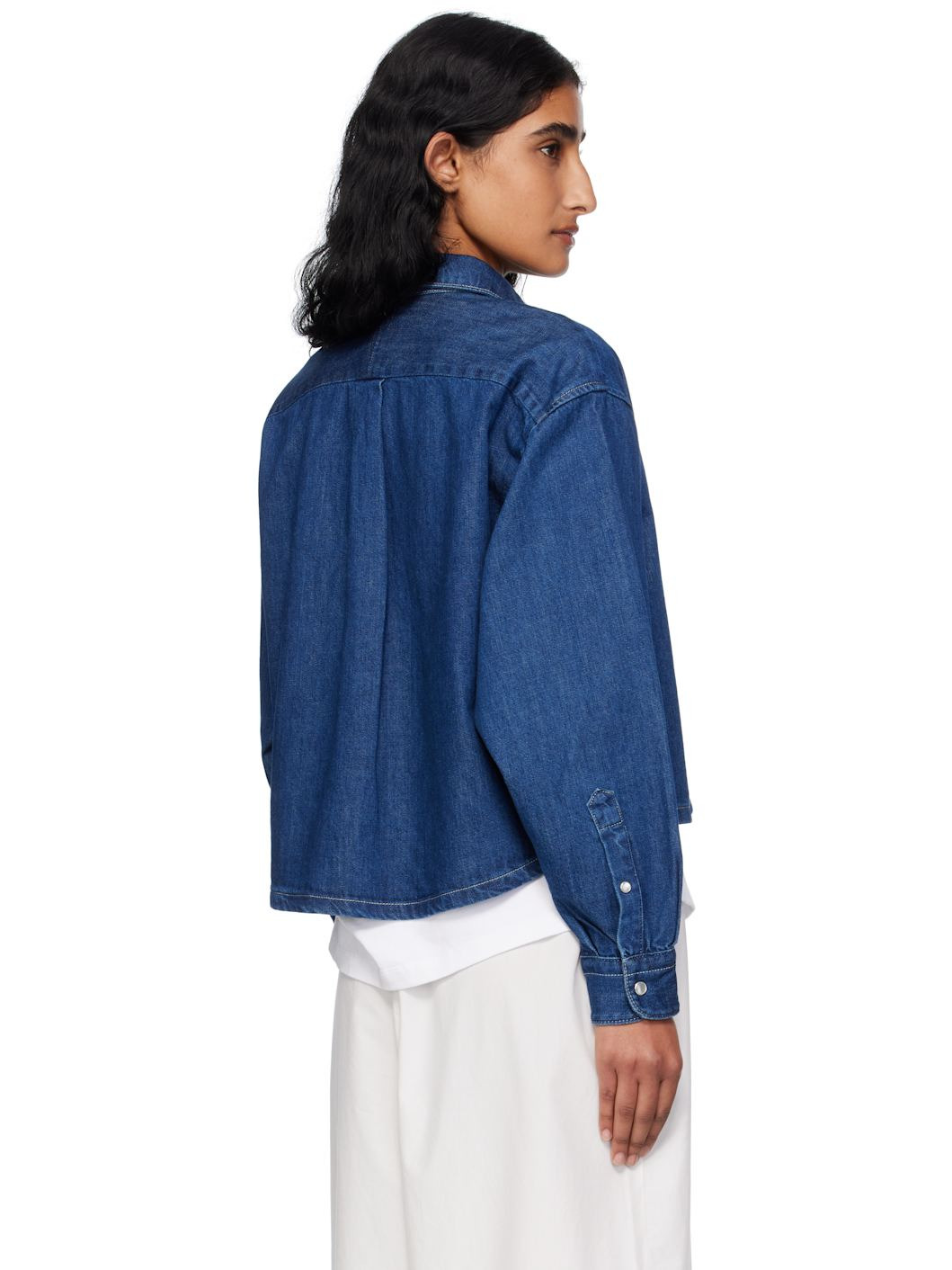 Navy Samantha Denim Overshirt - 3