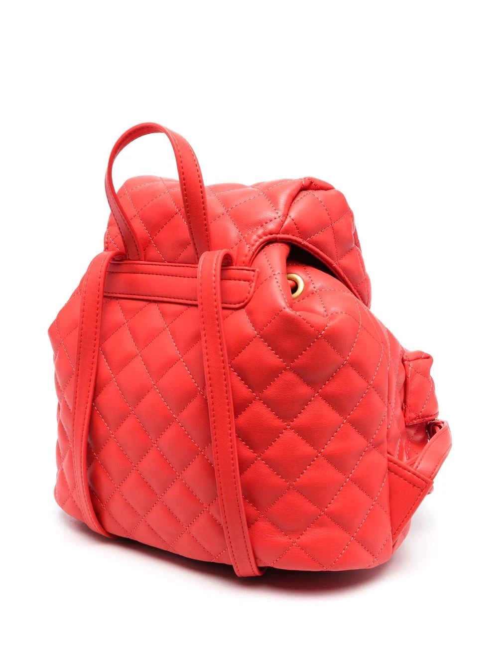 quilted faux-leather drawstring backpack - 4