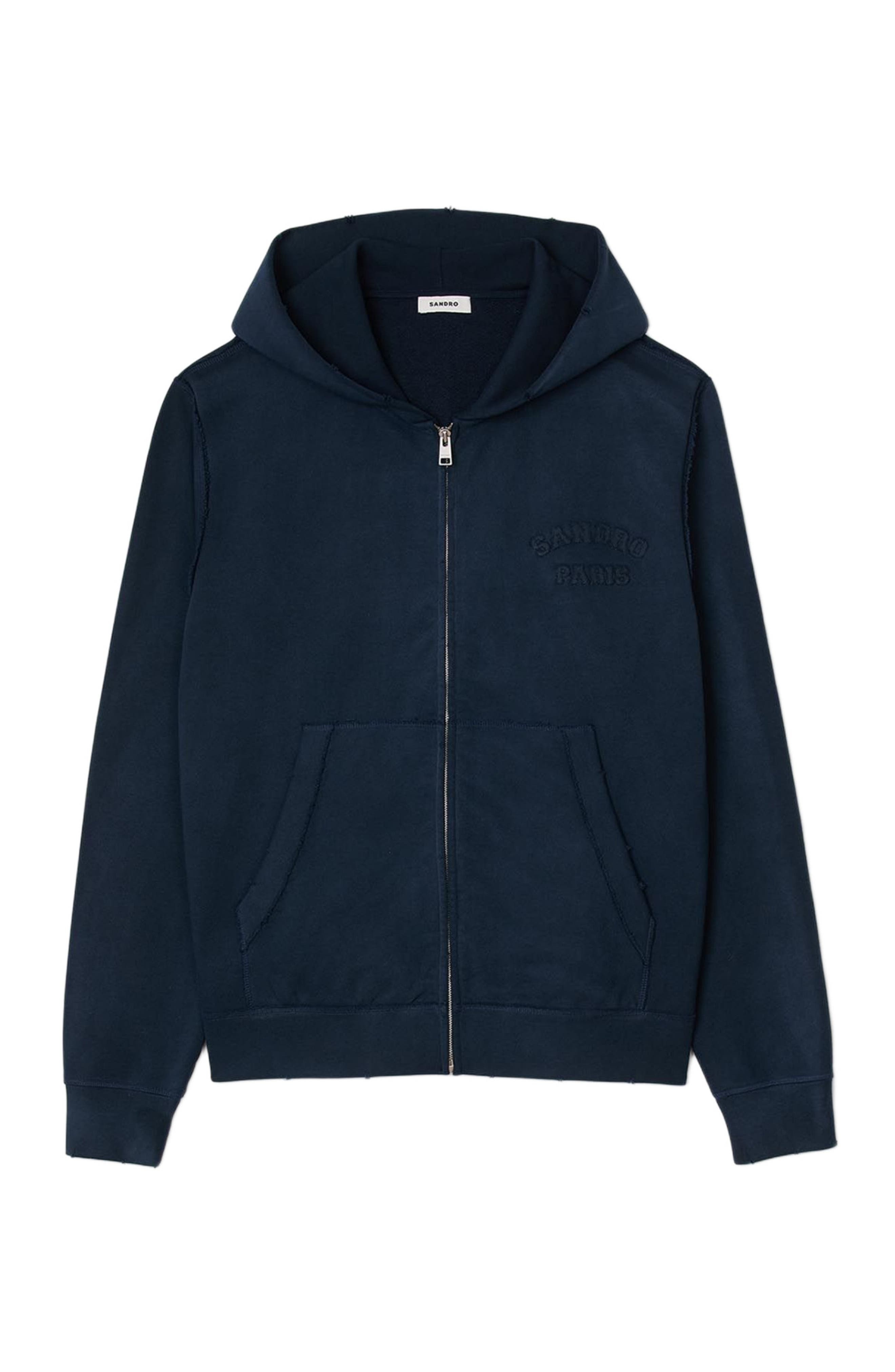 SANDRO Patch sweatshirt in Navy Blue at Nordstrom - 5