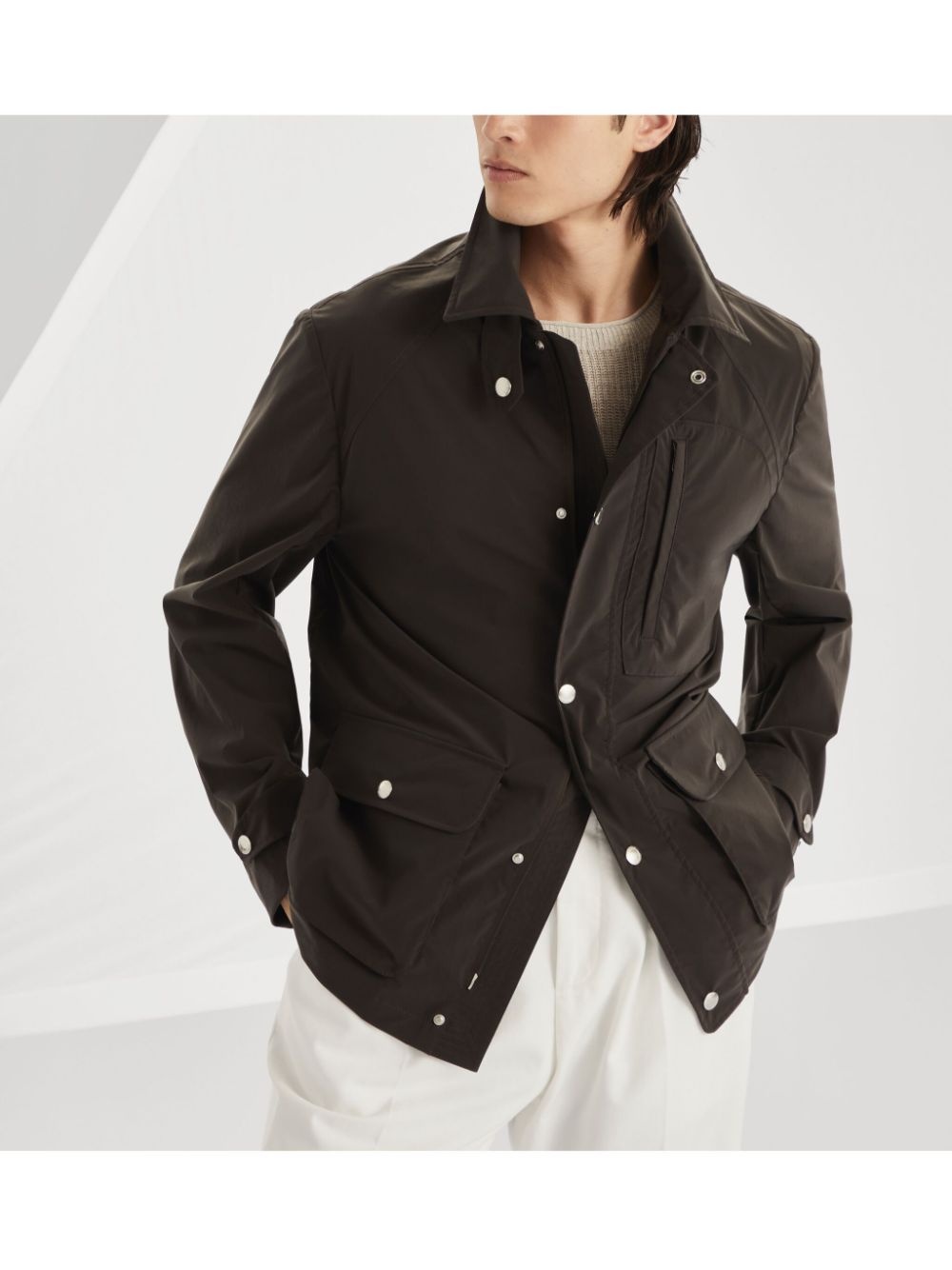 raglan-sleeve field jacket - 3