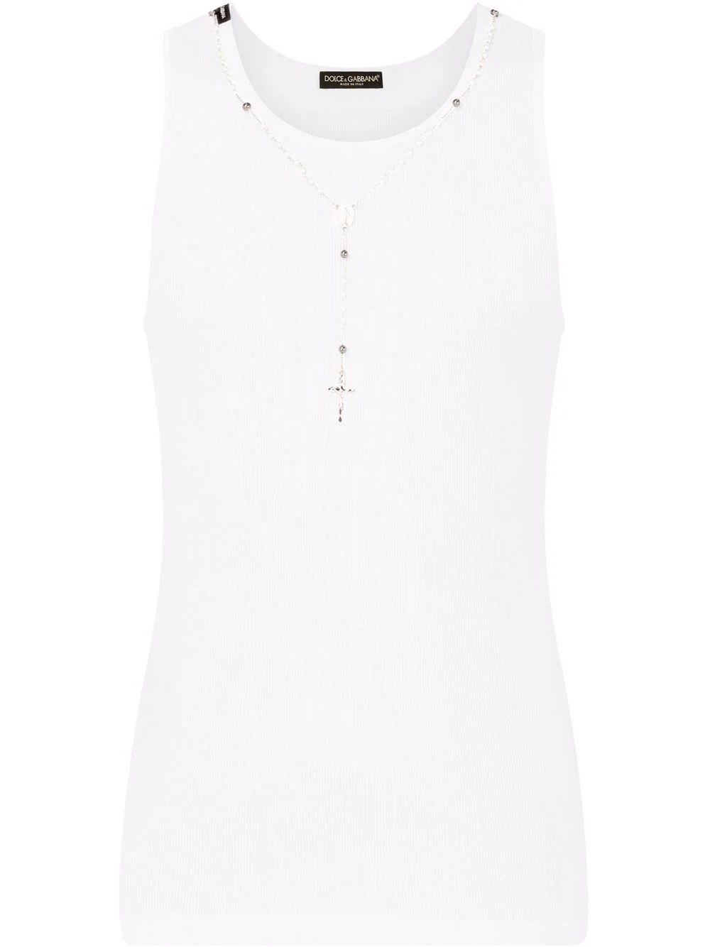 rosary-embellished tank top - 1