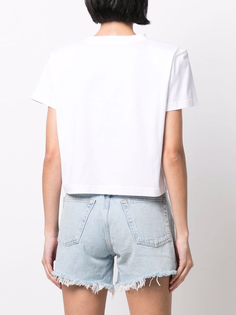 crochet-detailed cotton T-shirt - 4