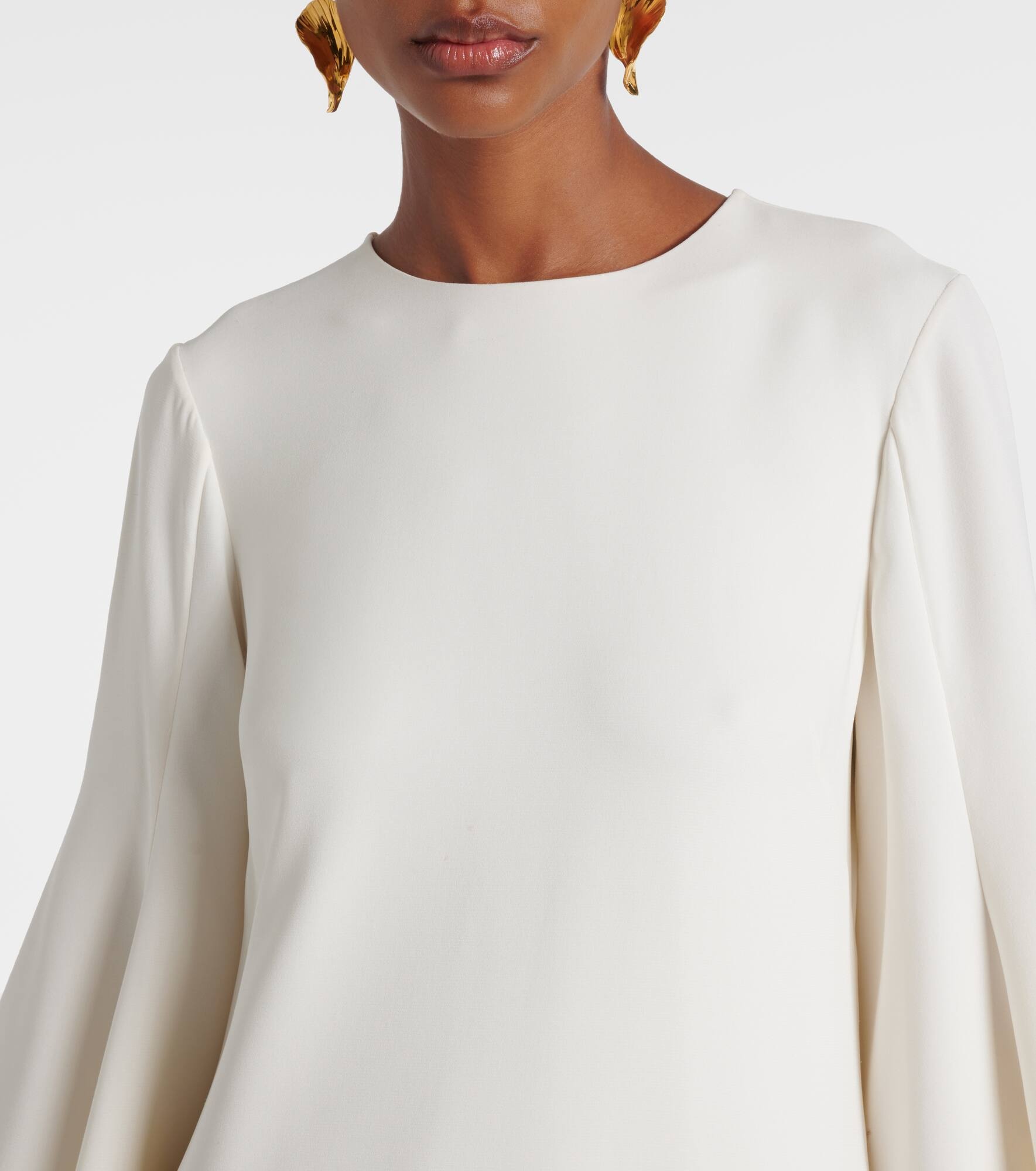 Lace-trimmed silk-blend georgette kaftan - 4