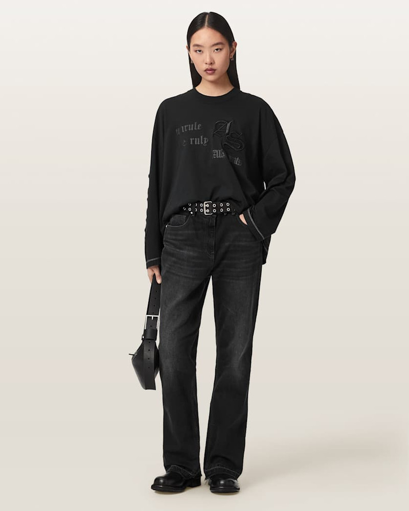 ALLSAINTS FABLE MID RISE BOOTCUT DENIM JEANS outlook