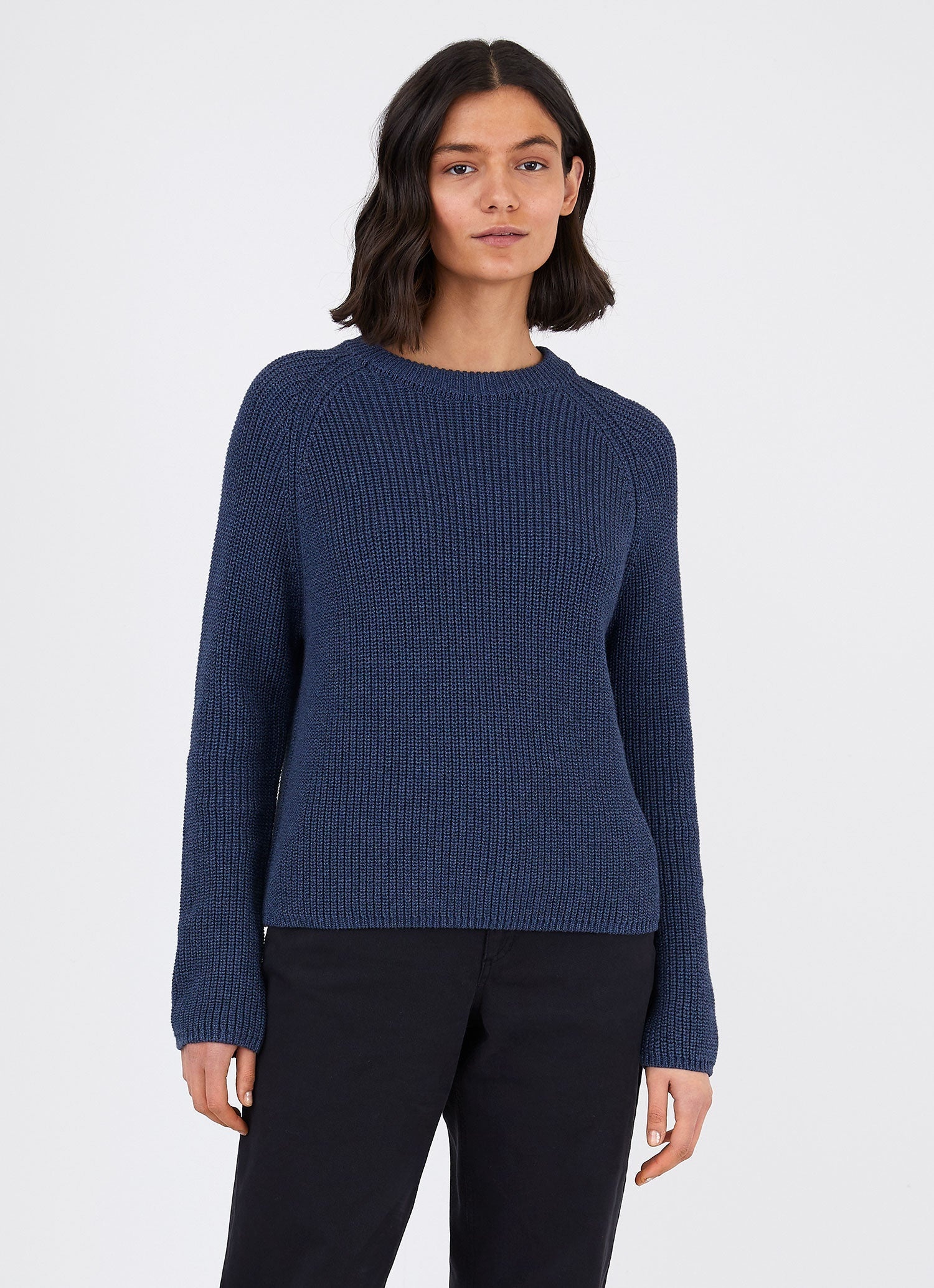Cotton Boxy Crew Neck Jumper - 2