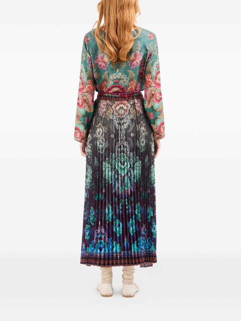 pleated floral-print maxi skirt 4